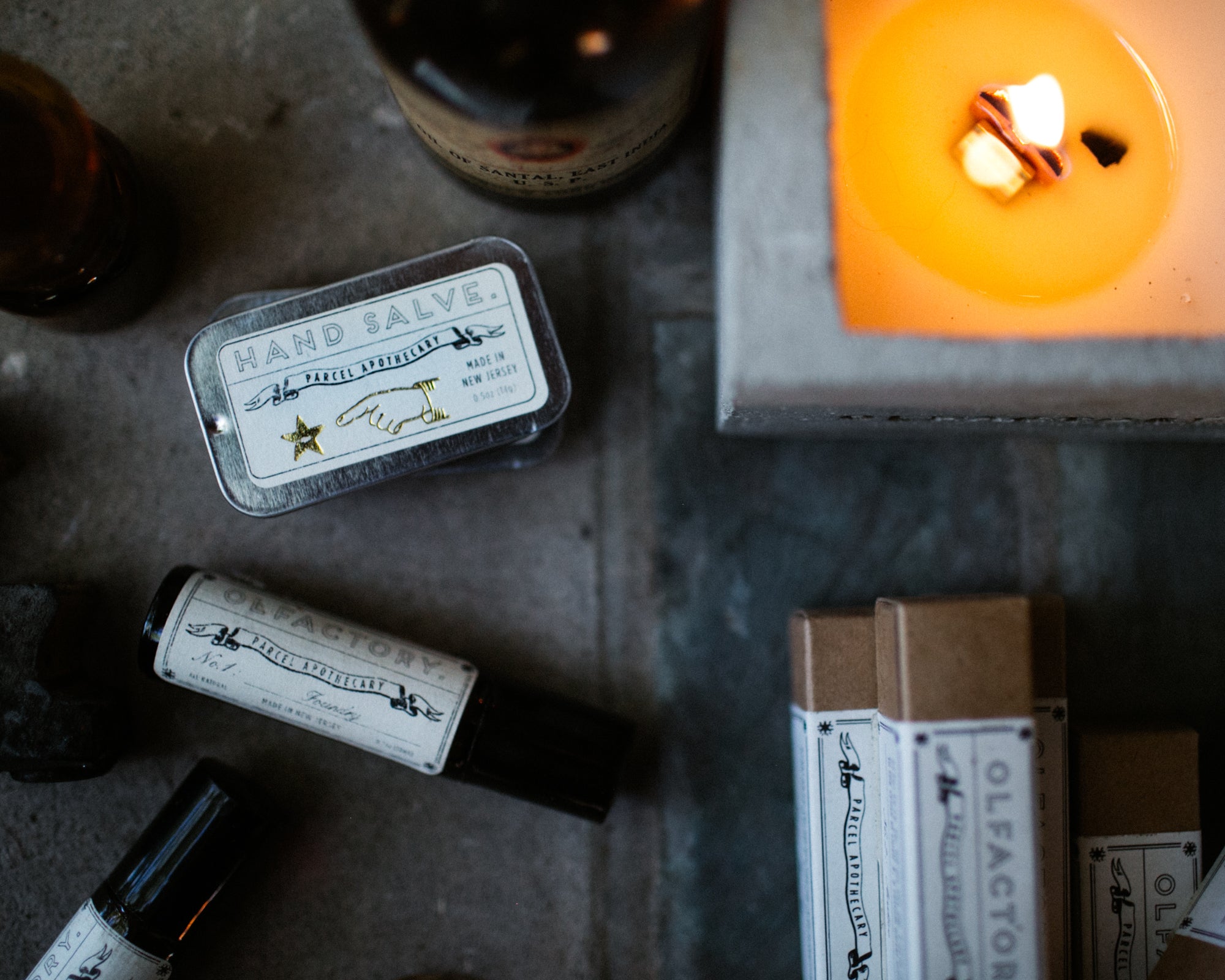 Concrete Box Candles