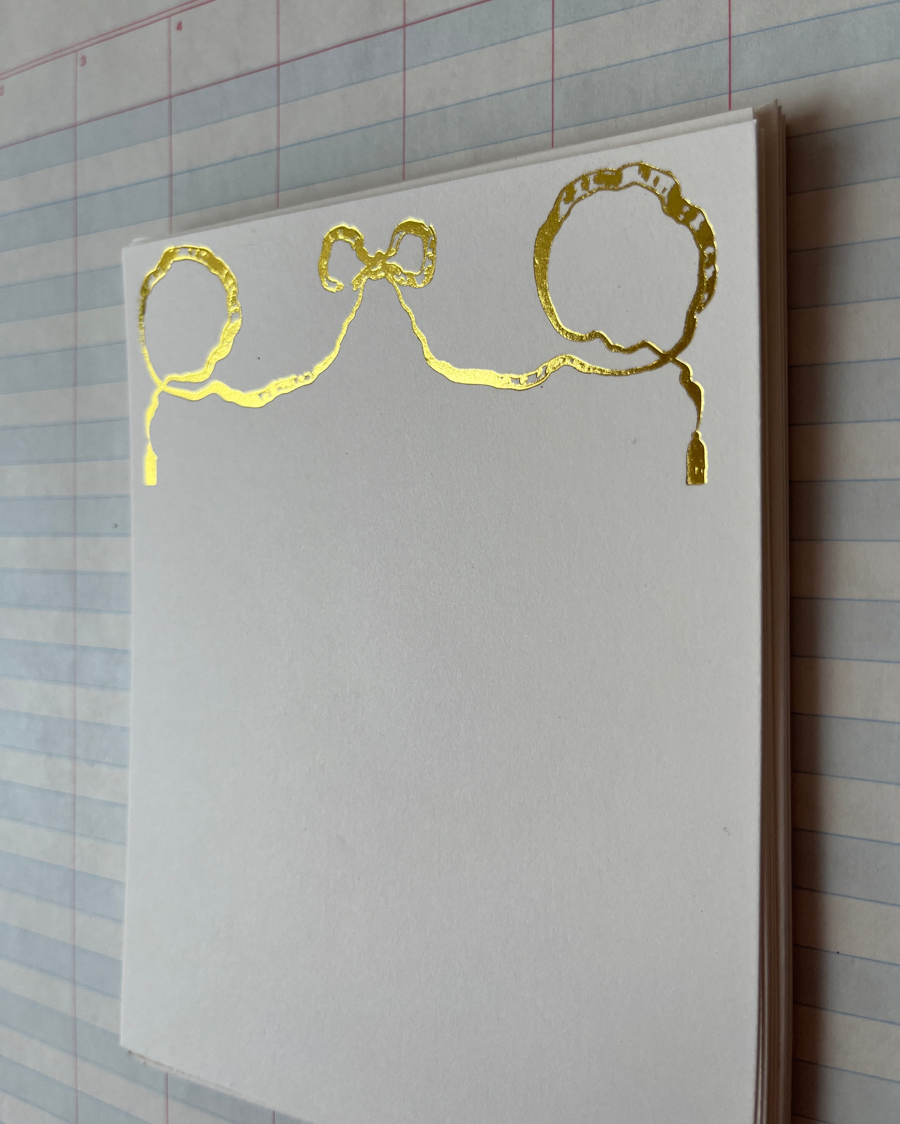 Bow Scroll Foil Pressed Notecards - PARCEL