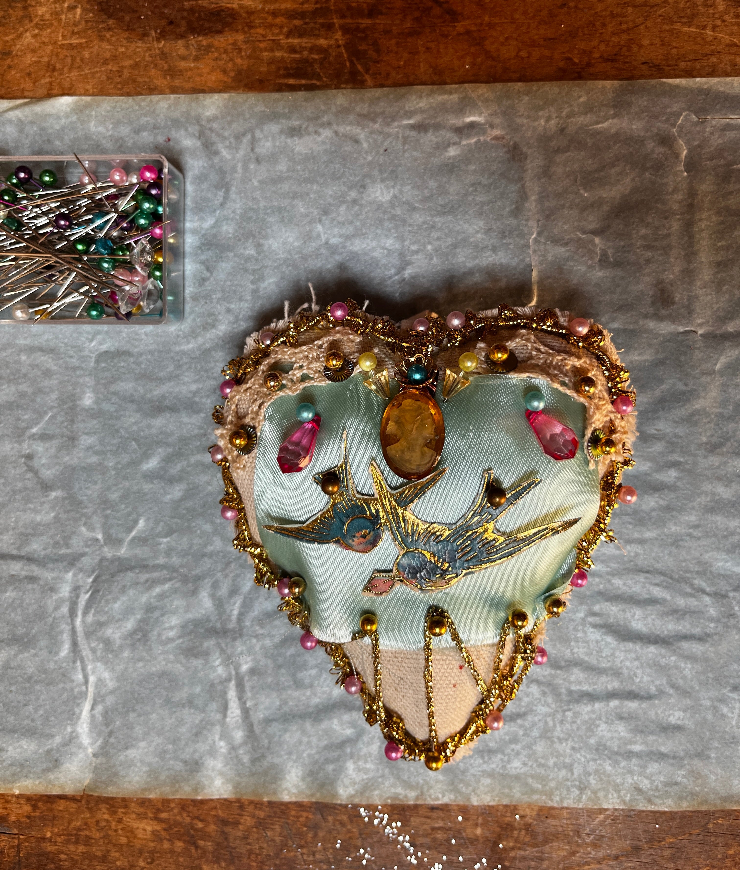 May Parcel Workshop: Pin-stuck Heart Cushions - PARCEL