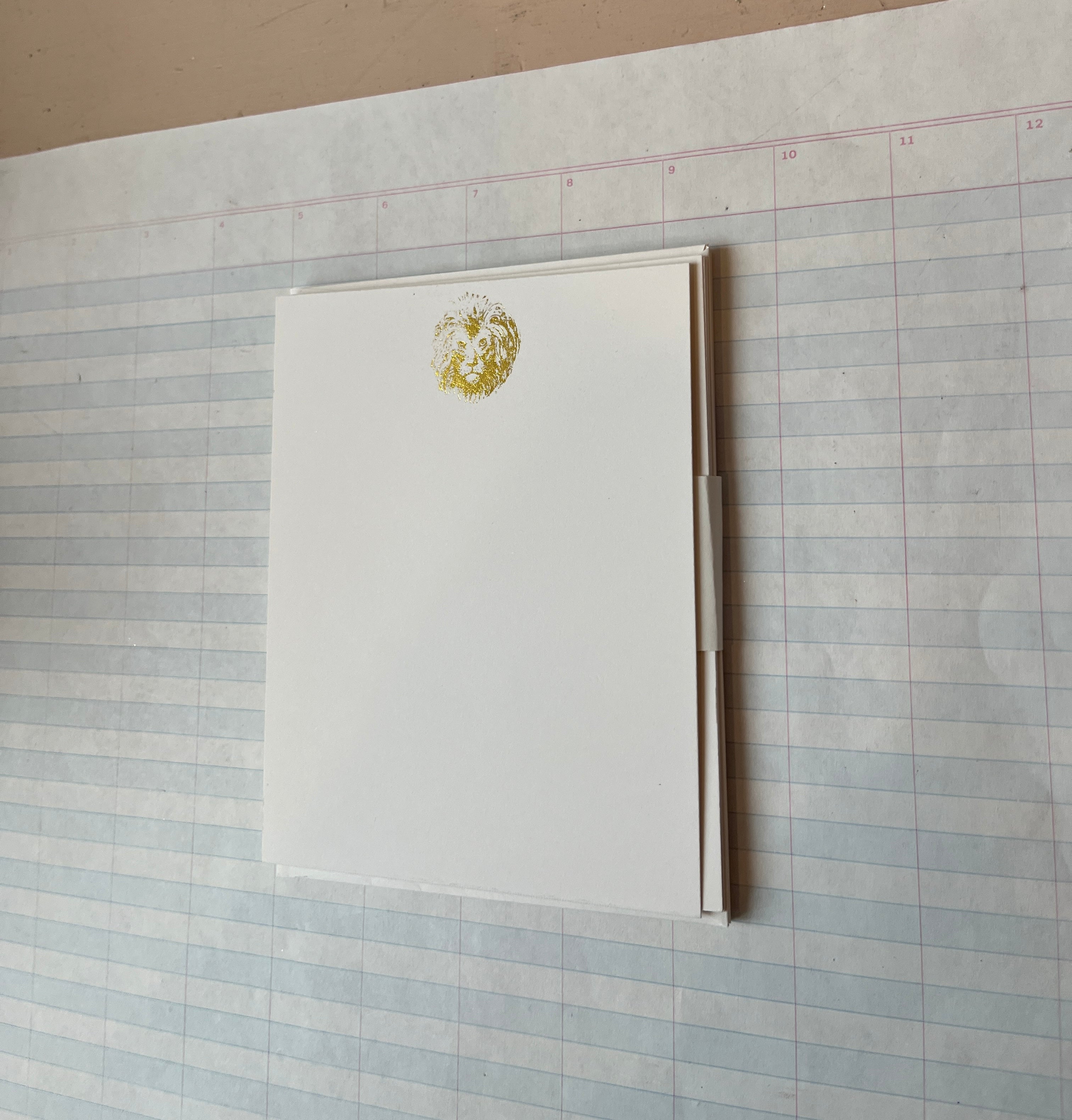 Lion Foil Pressed Stationery - PARCEL