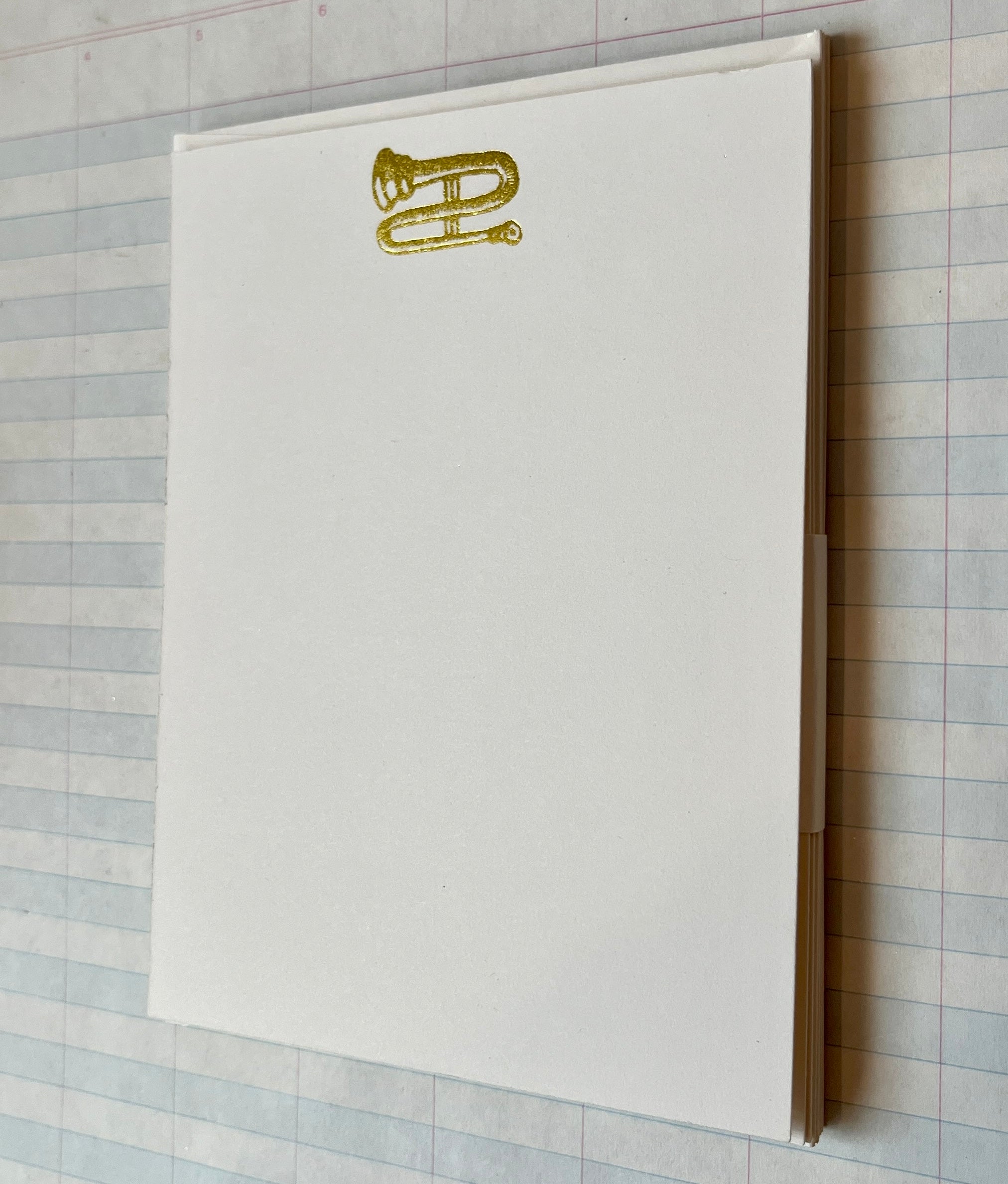 Trumpet Foil Pressed Stationery - PARCEL