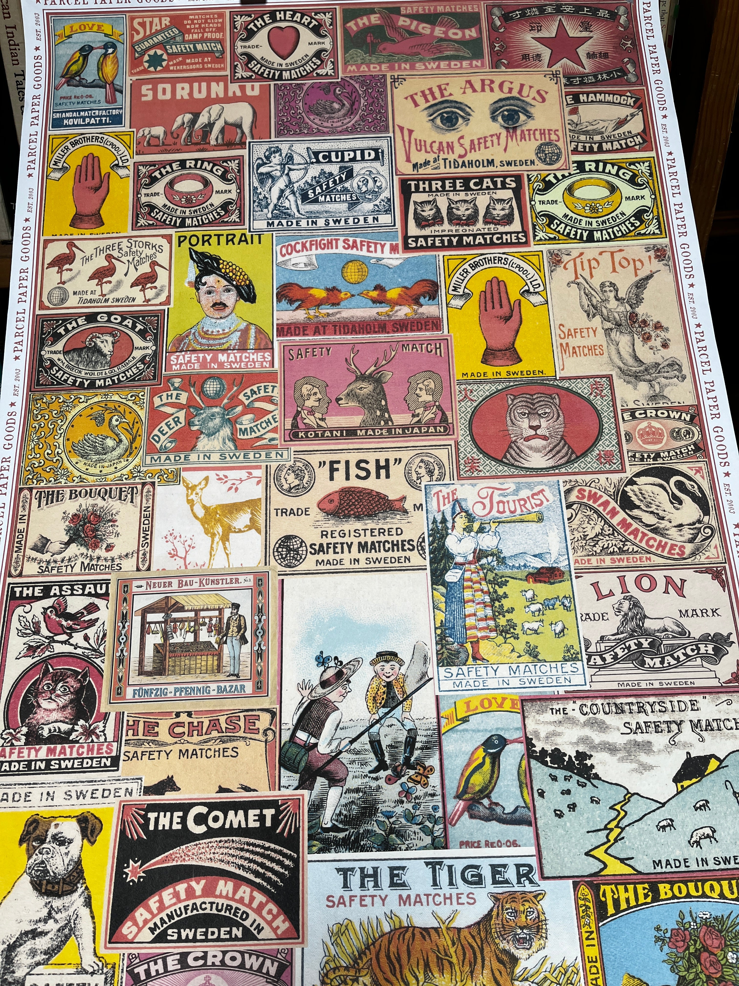 Parcel Artisan Wrapping Paper, Matchboxes - PARCEL