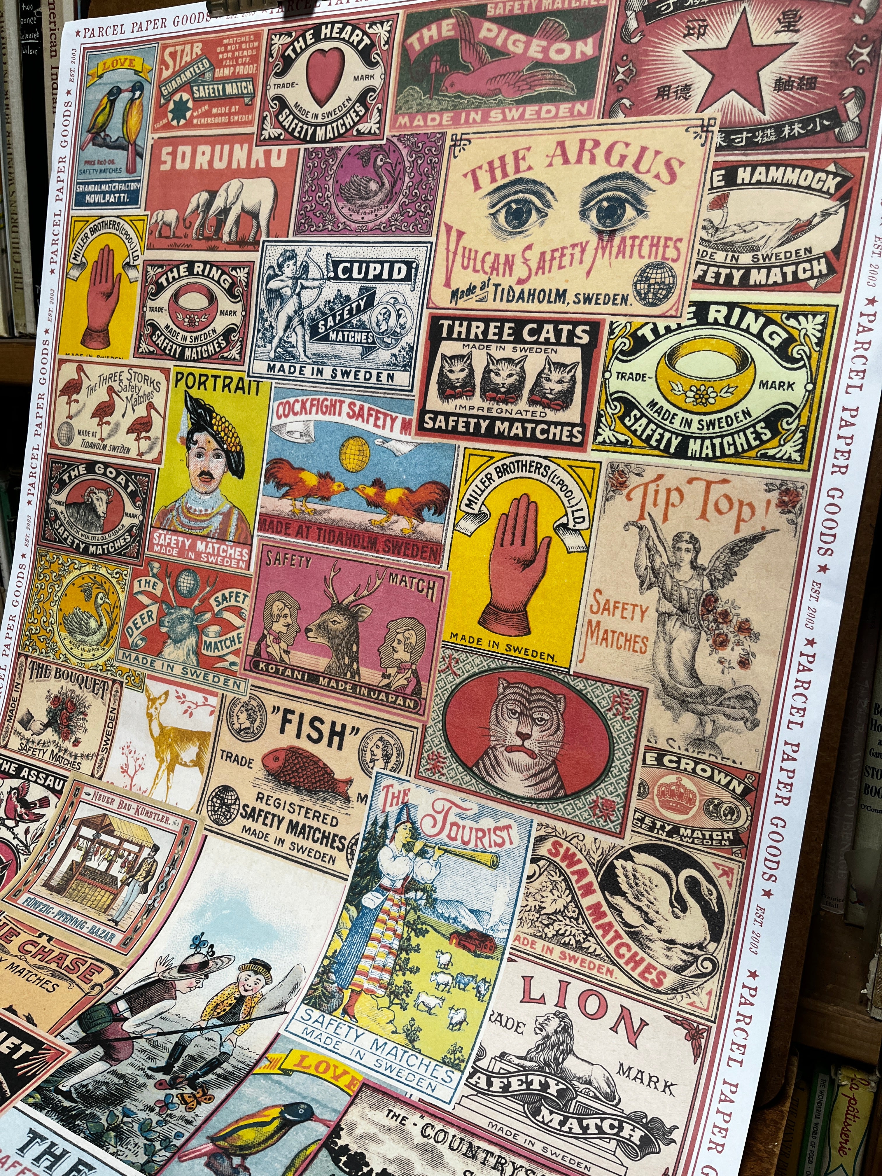 Parcel Artisan Wrapping Paper, Matchboxes - PARCEL