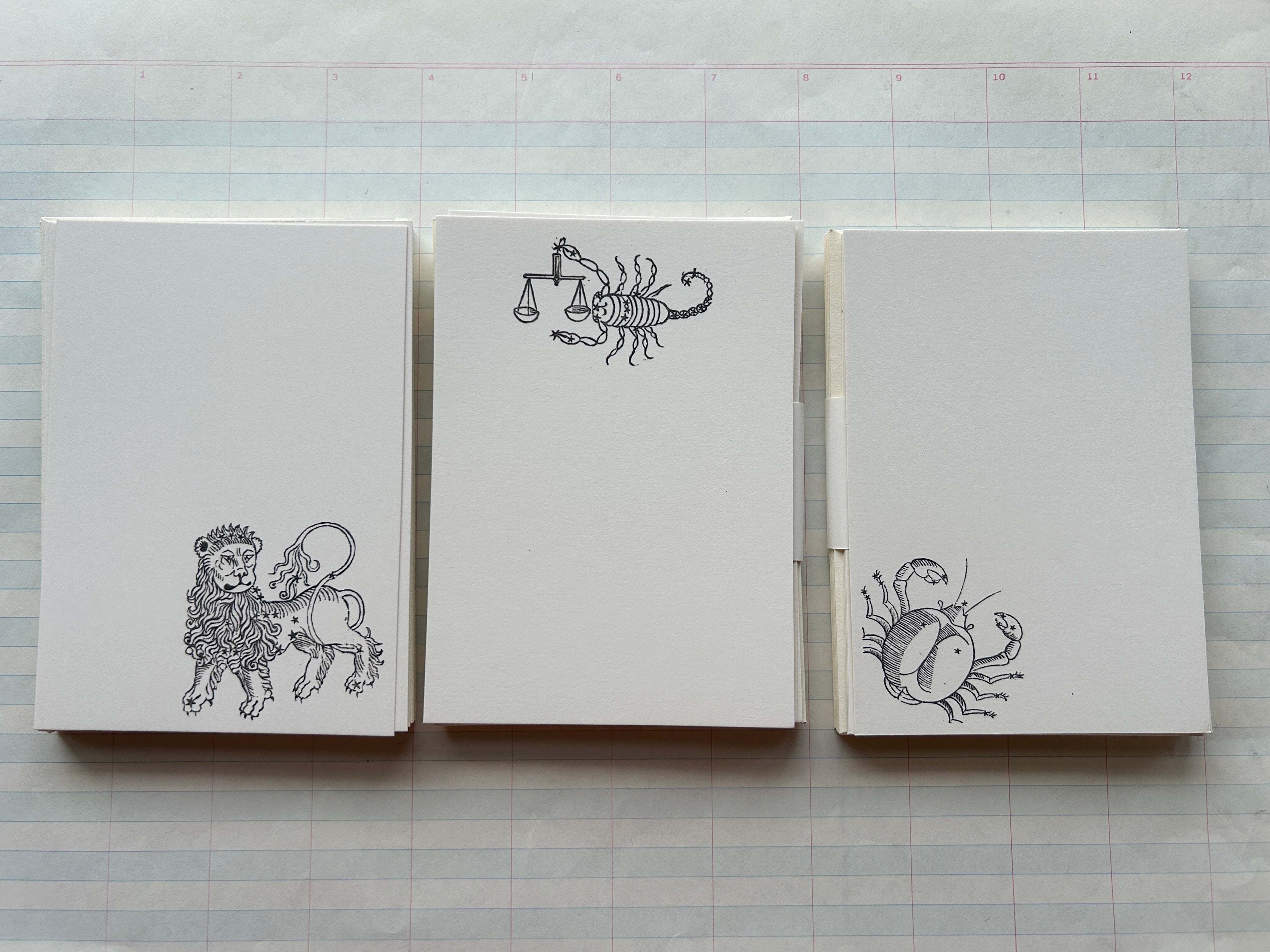 Zodiac Mini Printed Notecards