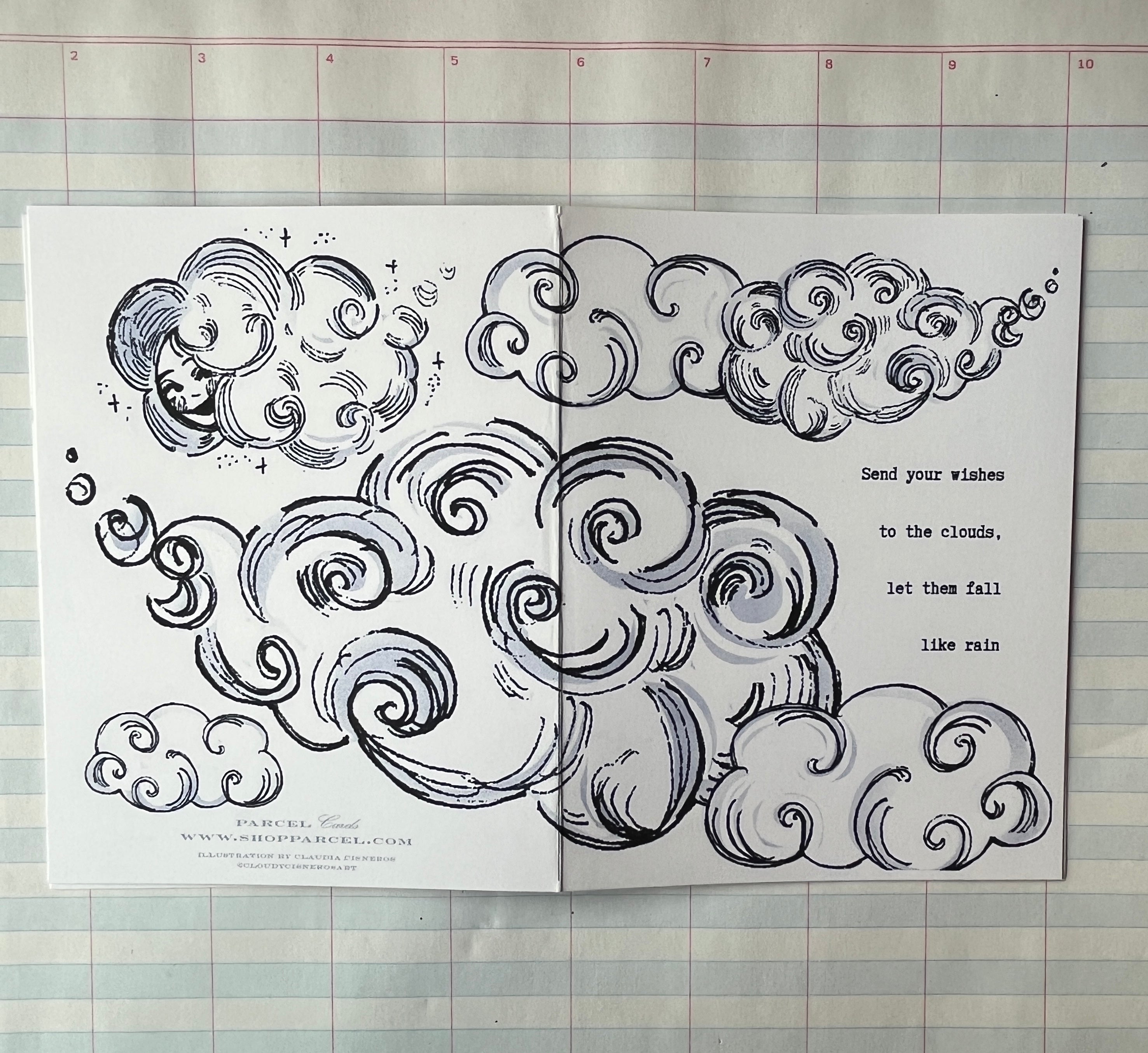 Suns, Moons, Stars and Clouds Greeting Cards - PARCEL
