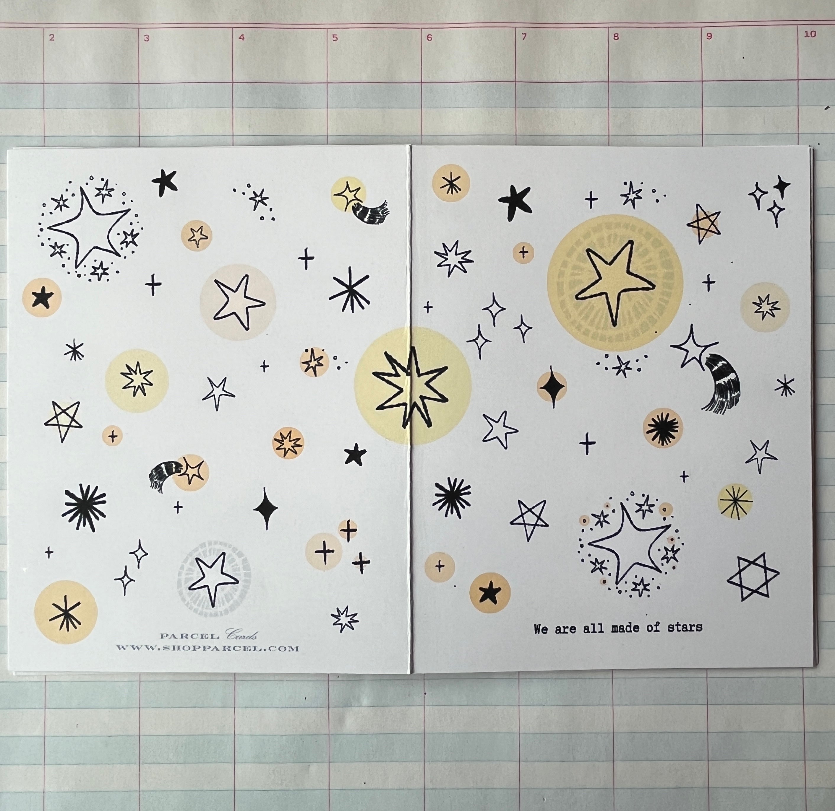 Suns, Moons, Stars and Clouds Greeting Cards - PARCEL