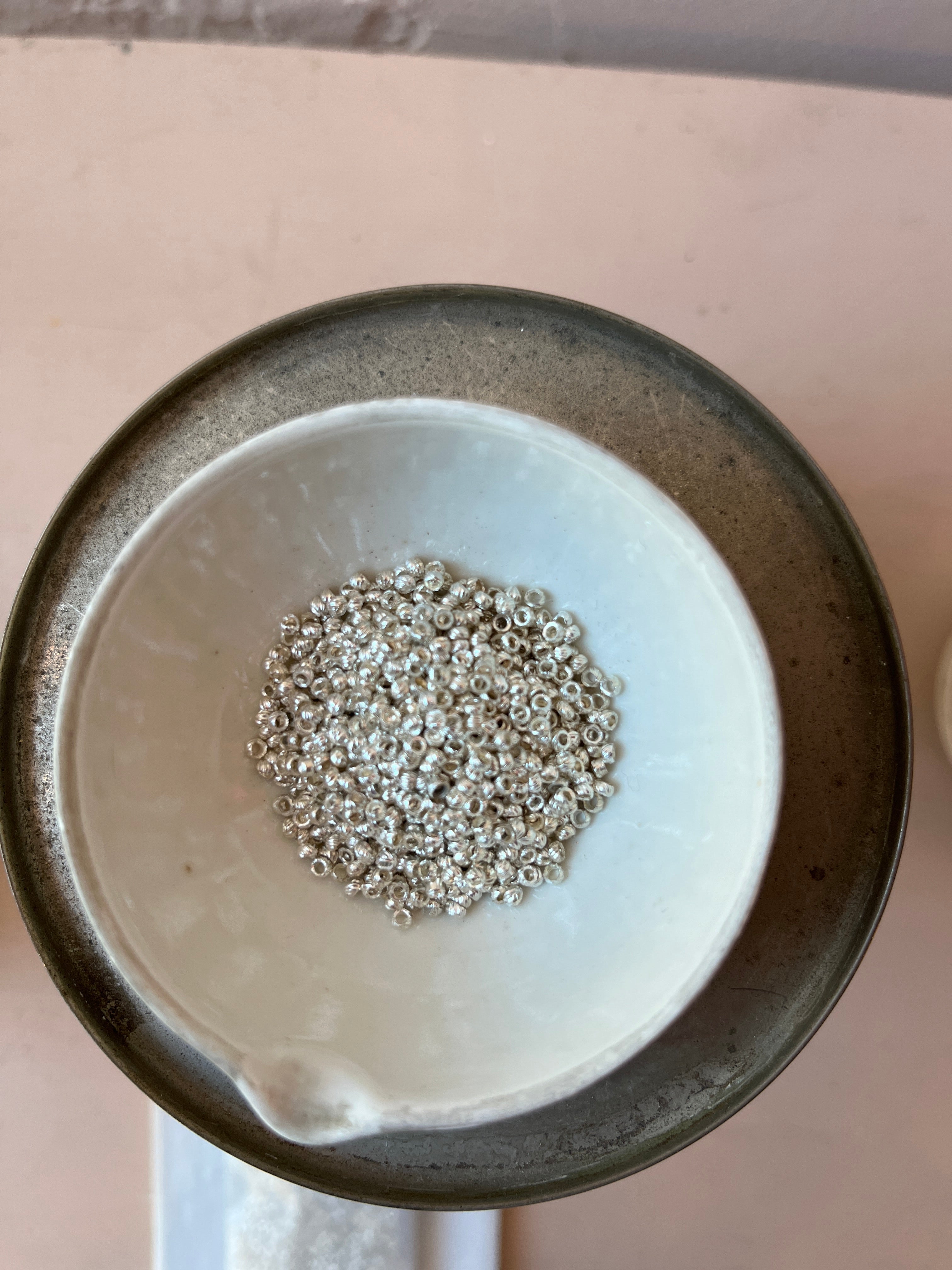 Teeny Silver Nugget Beads - PARCEL