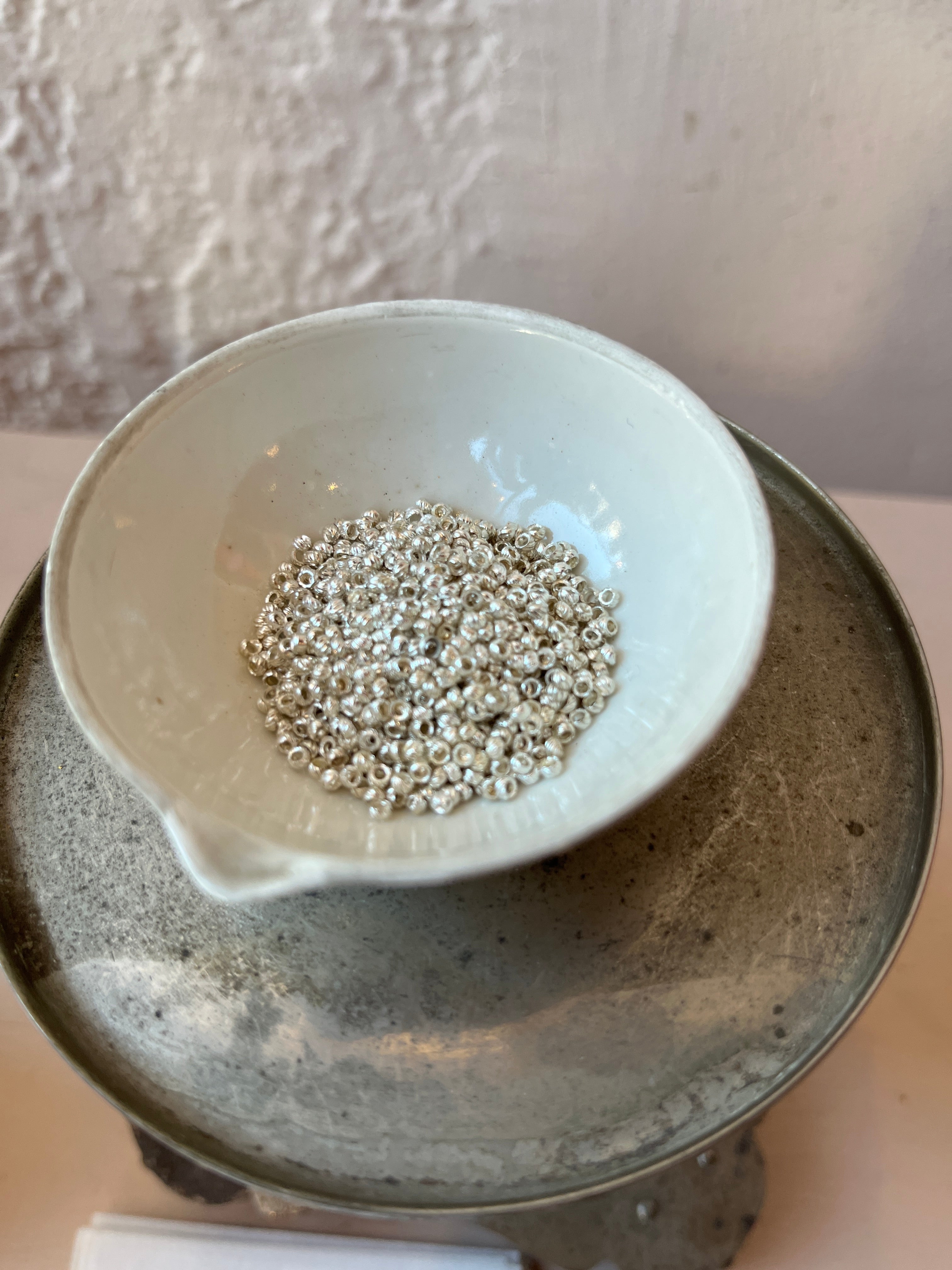 Teeny Silver Nugget Beads - PARCEL