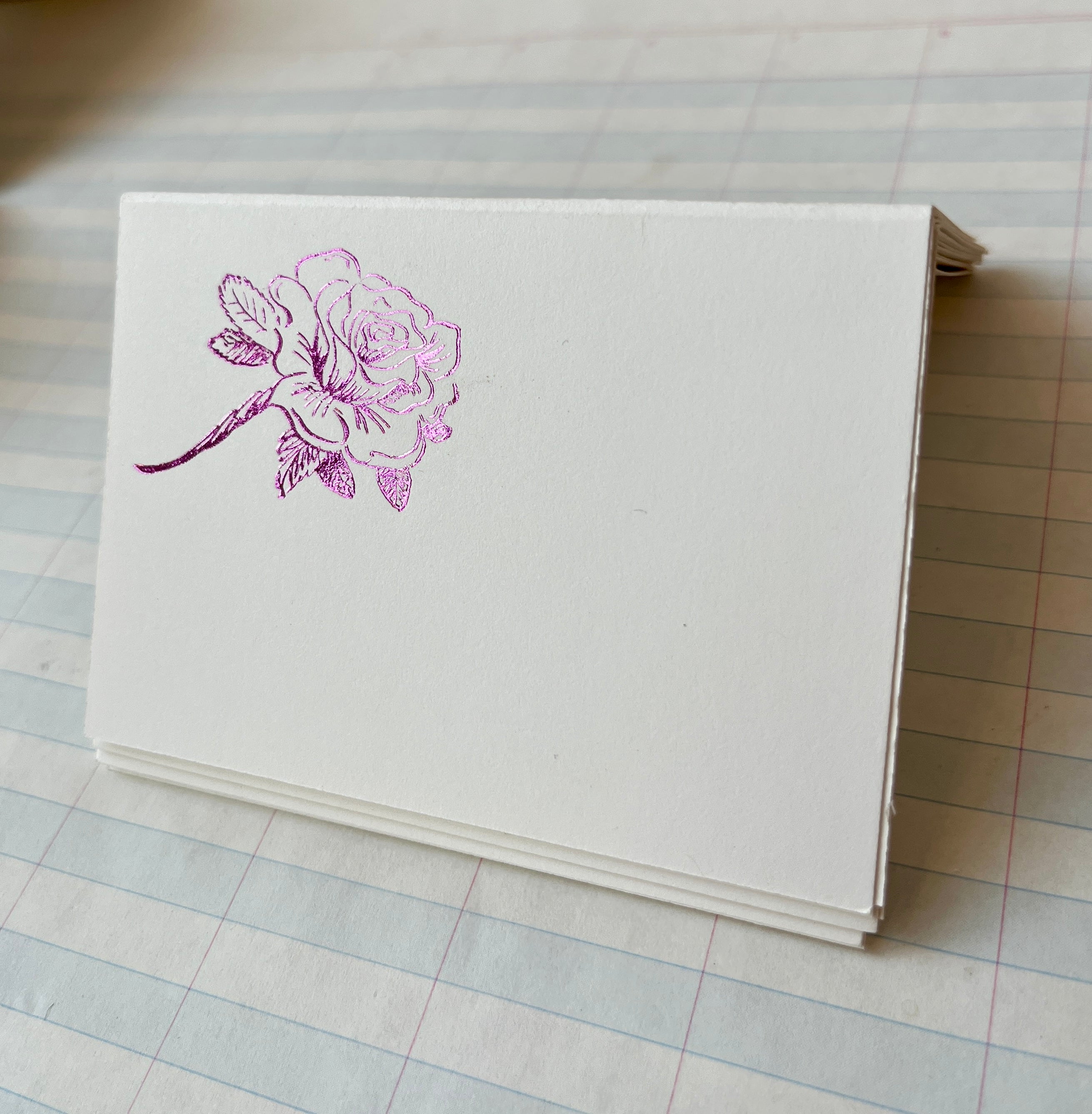 Rose Foil-Pressed Placecards - PARCEL