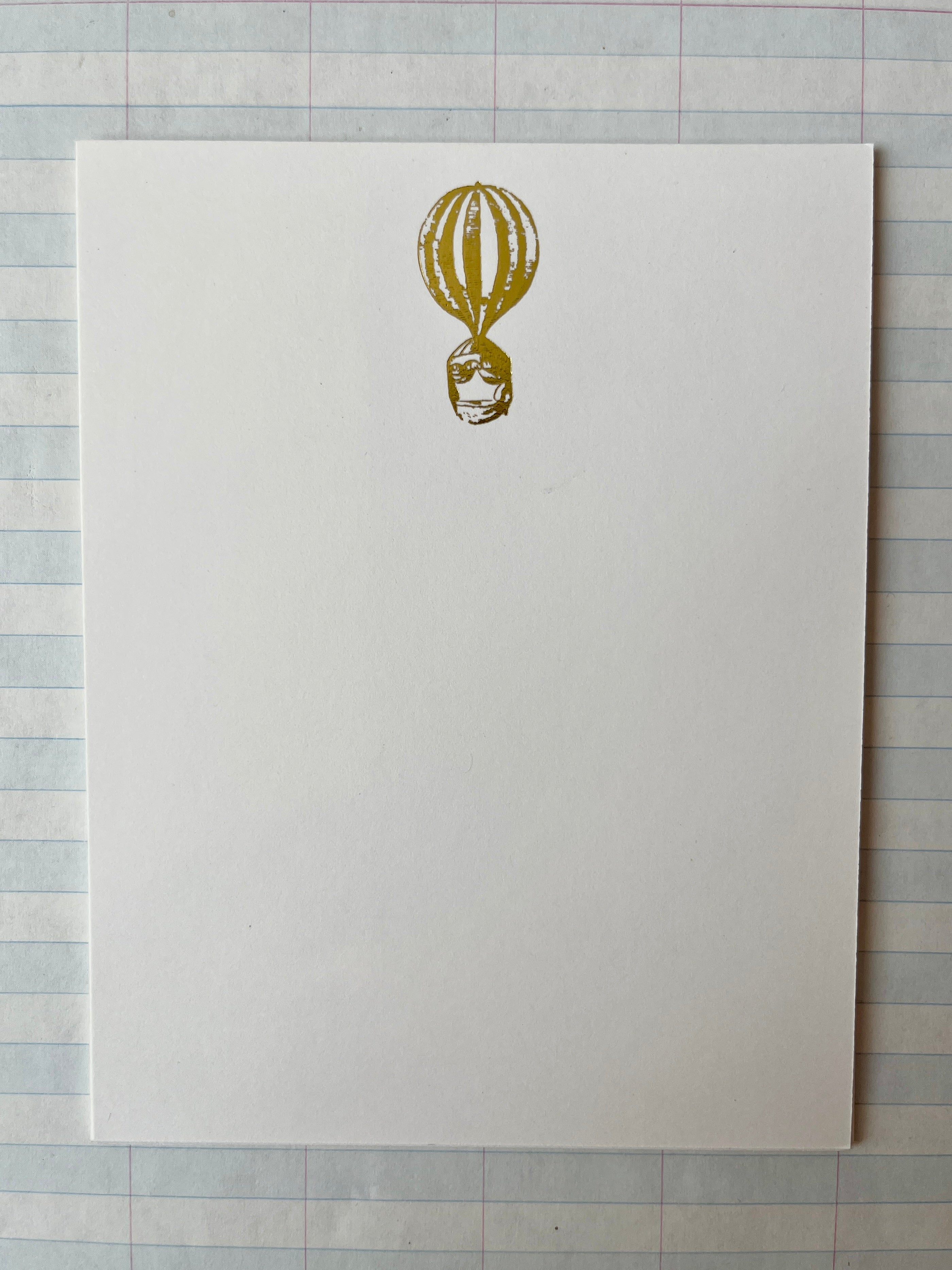 Hot Air Balloon Foil Pressed Stationery - PARCEL
