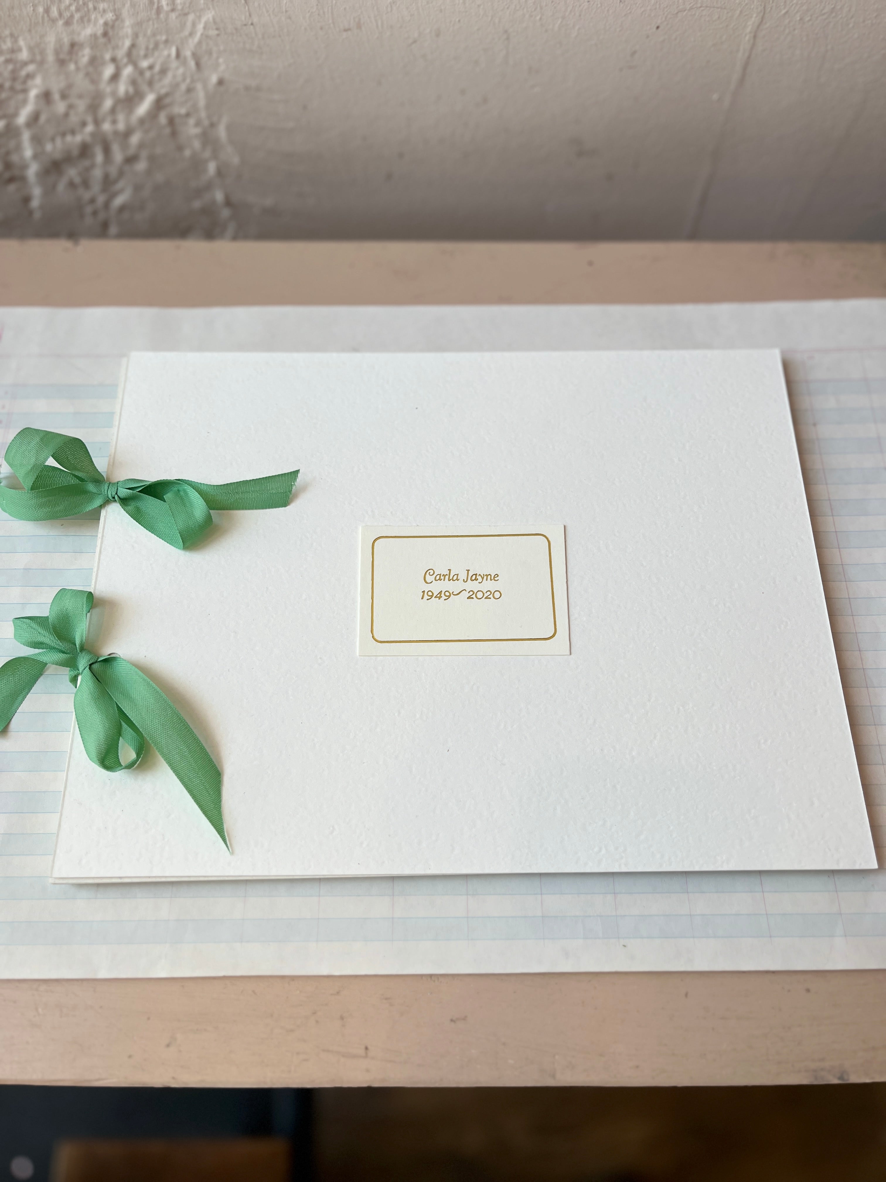 Handmade Ribboned Blank Book - PARCEL
