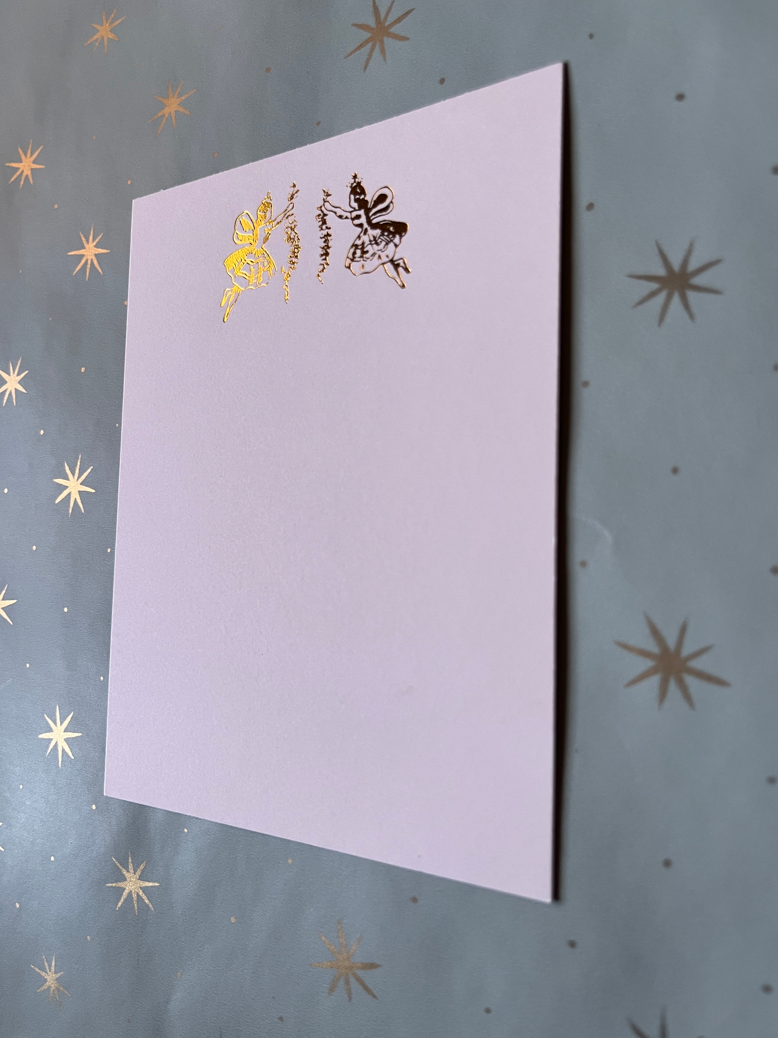 Foil-Pressed Flitter Fairies Notecards - PARCEL
