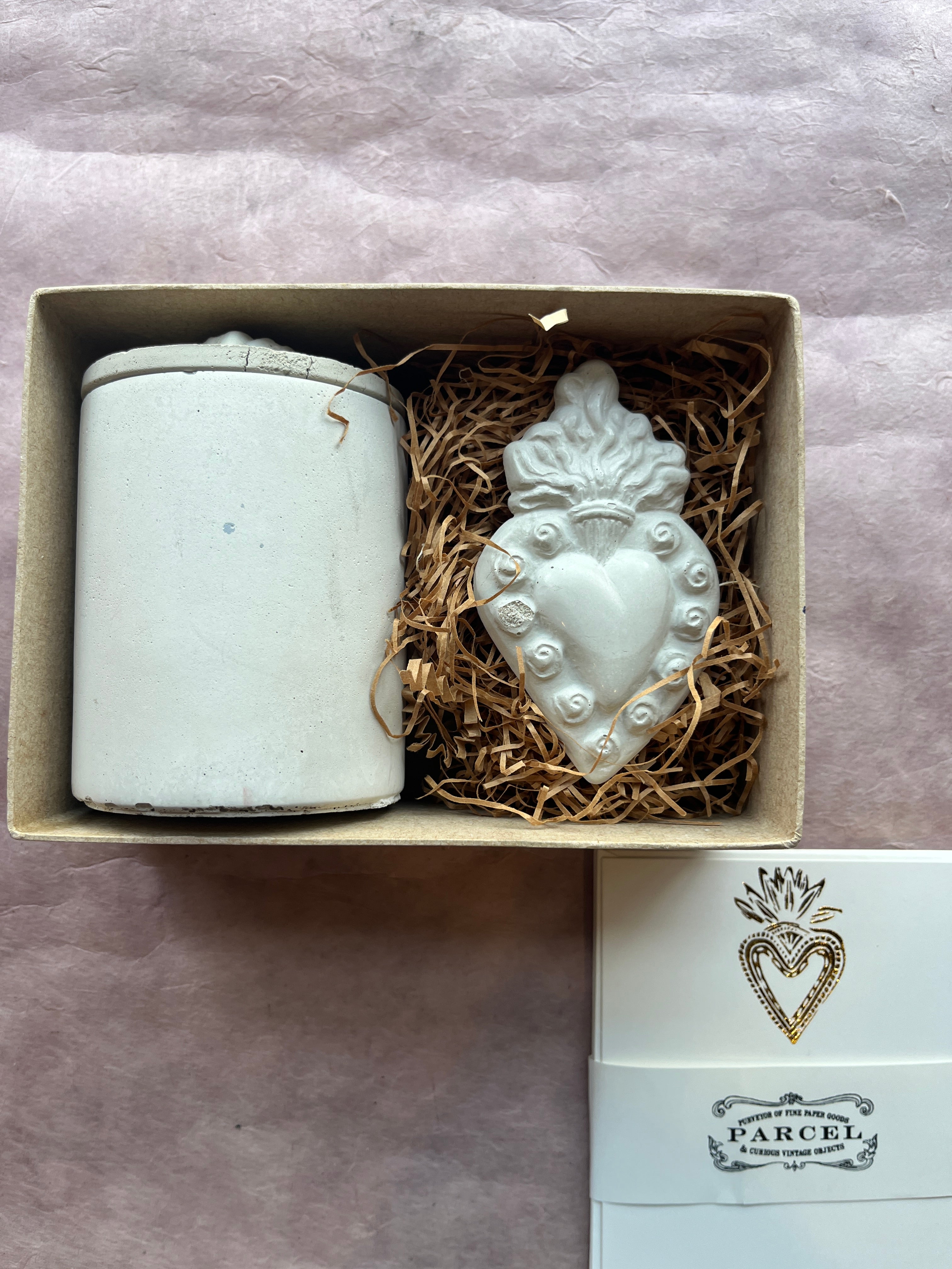 Parcel Olfactory Concrete Candle and Token GIft Set - PARCEL