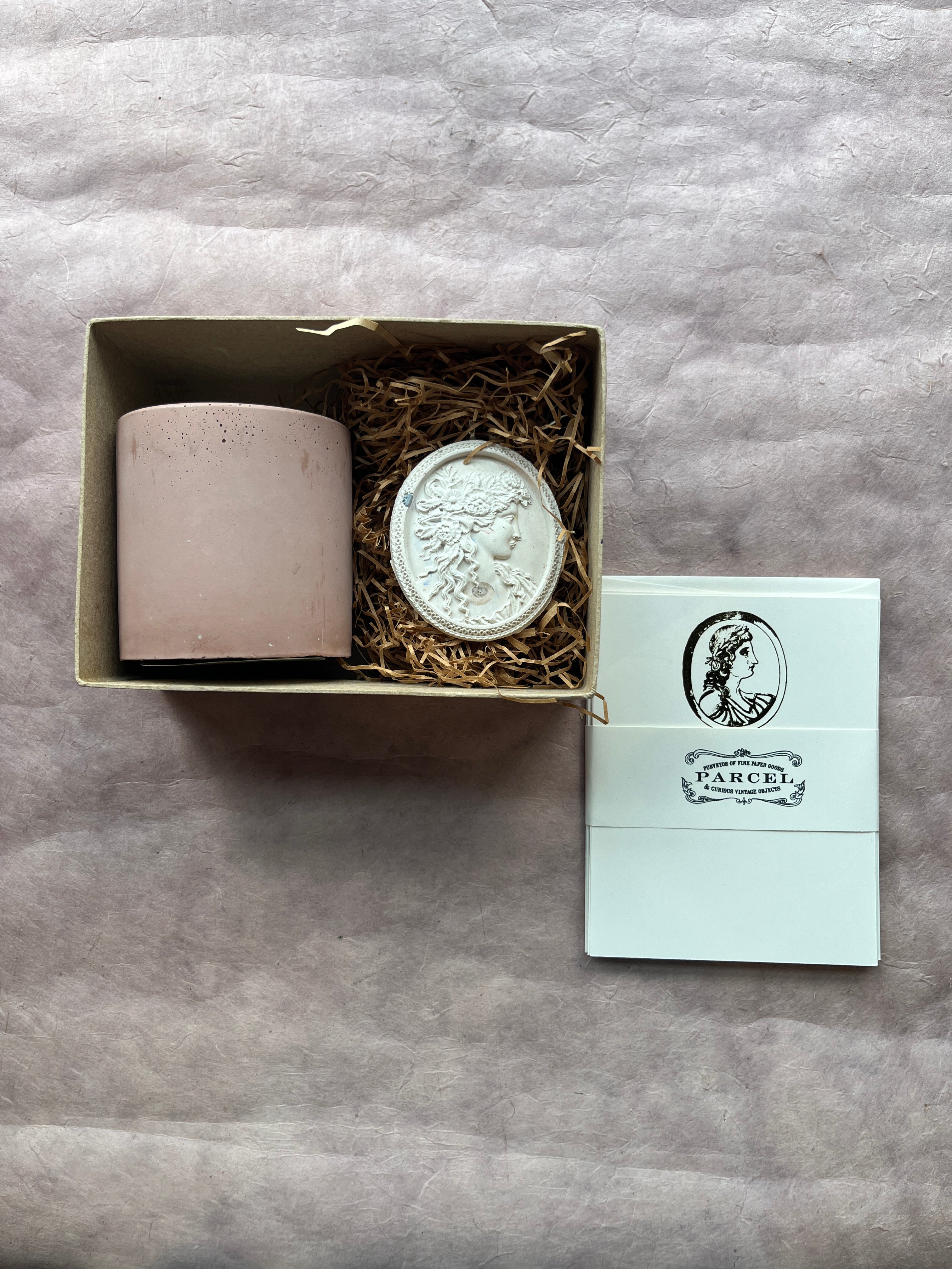 Parcel Olfactory Concrete Candle and Token GIft Set - PARCEL