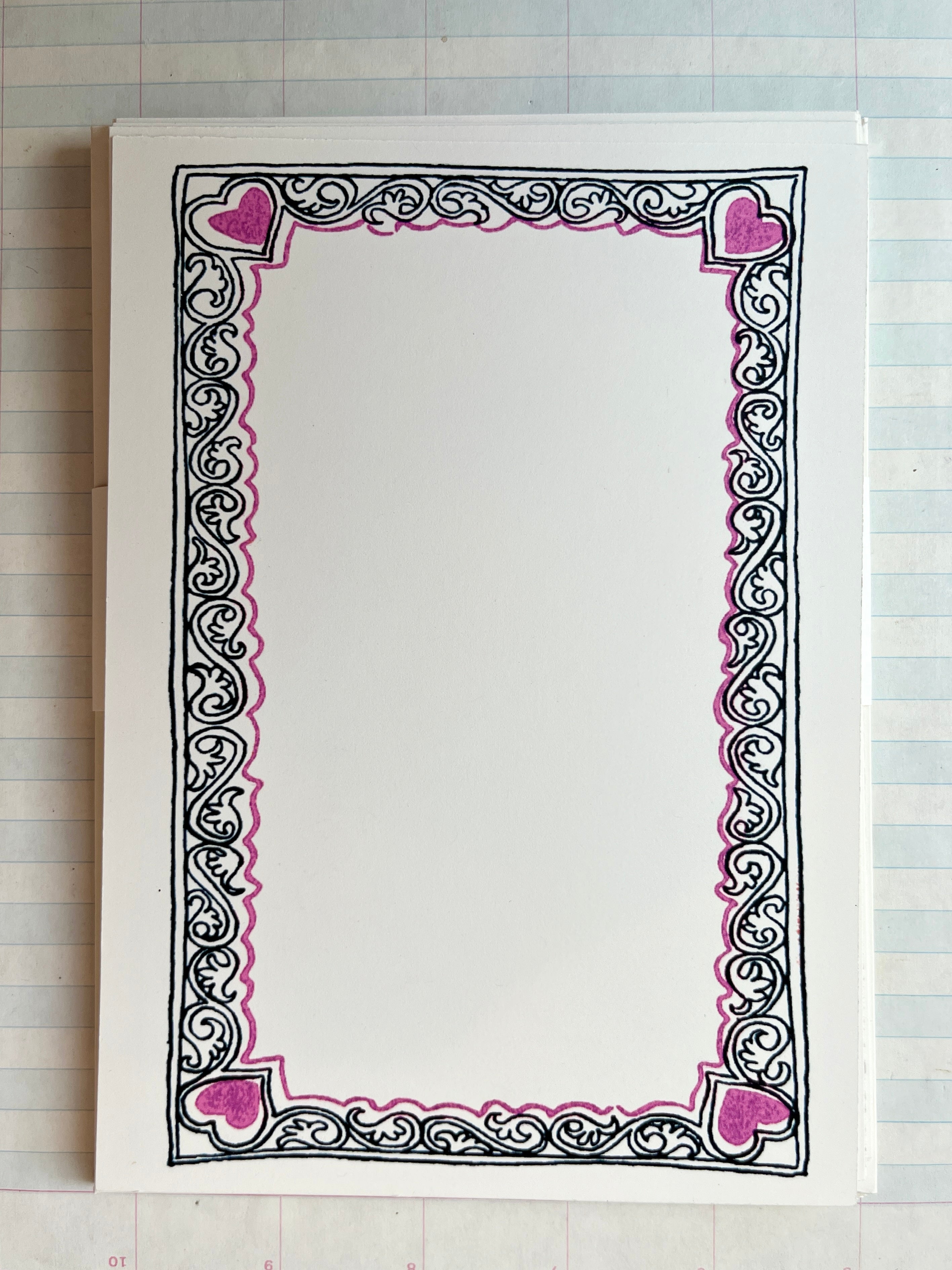 Hearts Frame Stationery Set - PARCEL