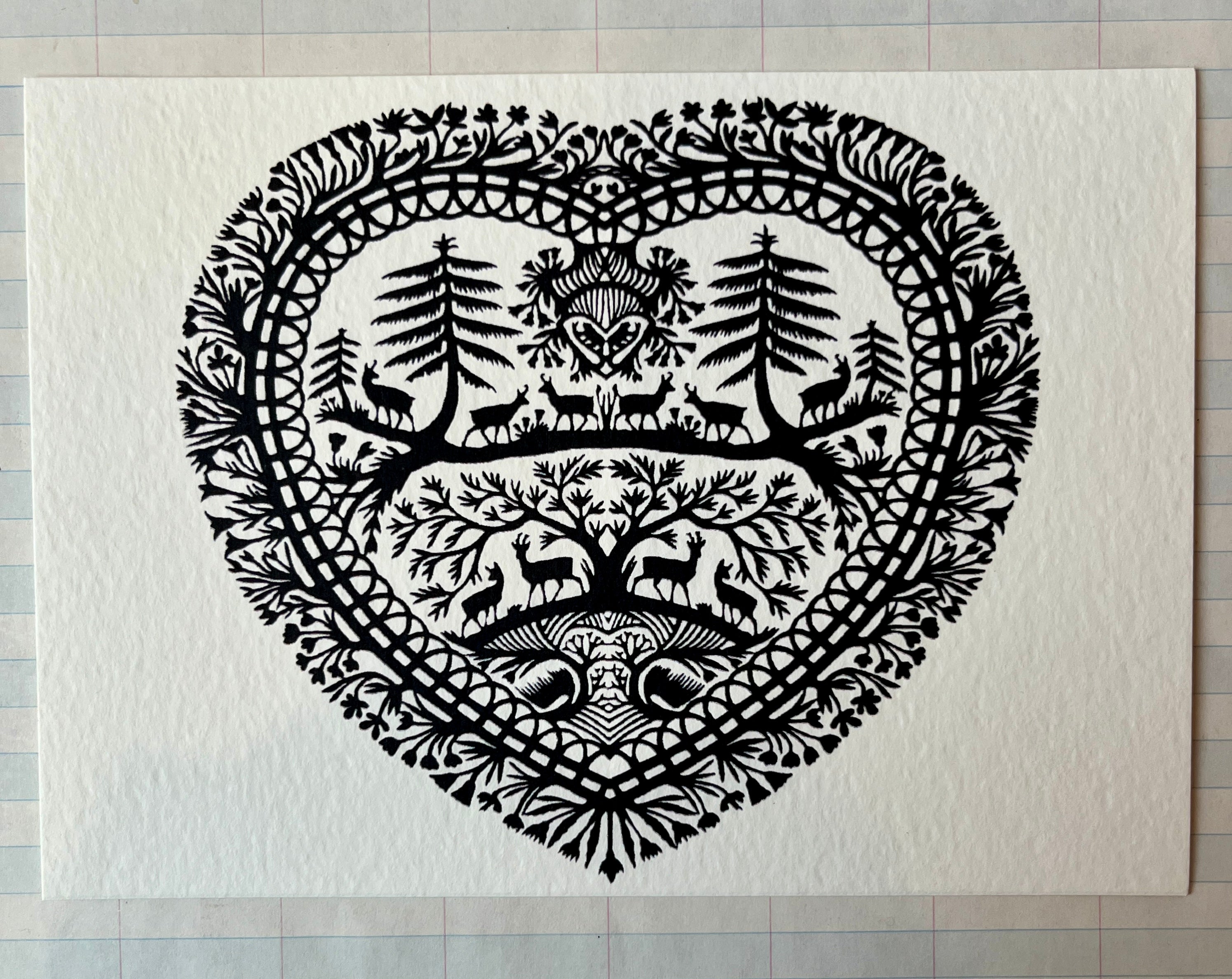 Papercut Heart Art Cards