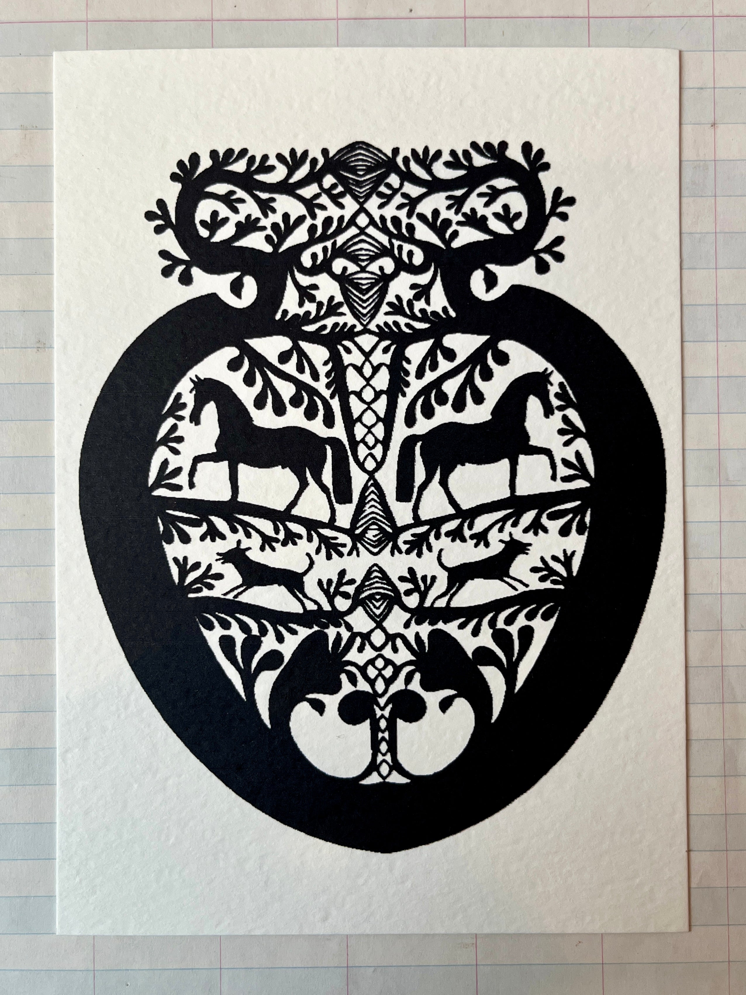 Papercut Heart Art Cards