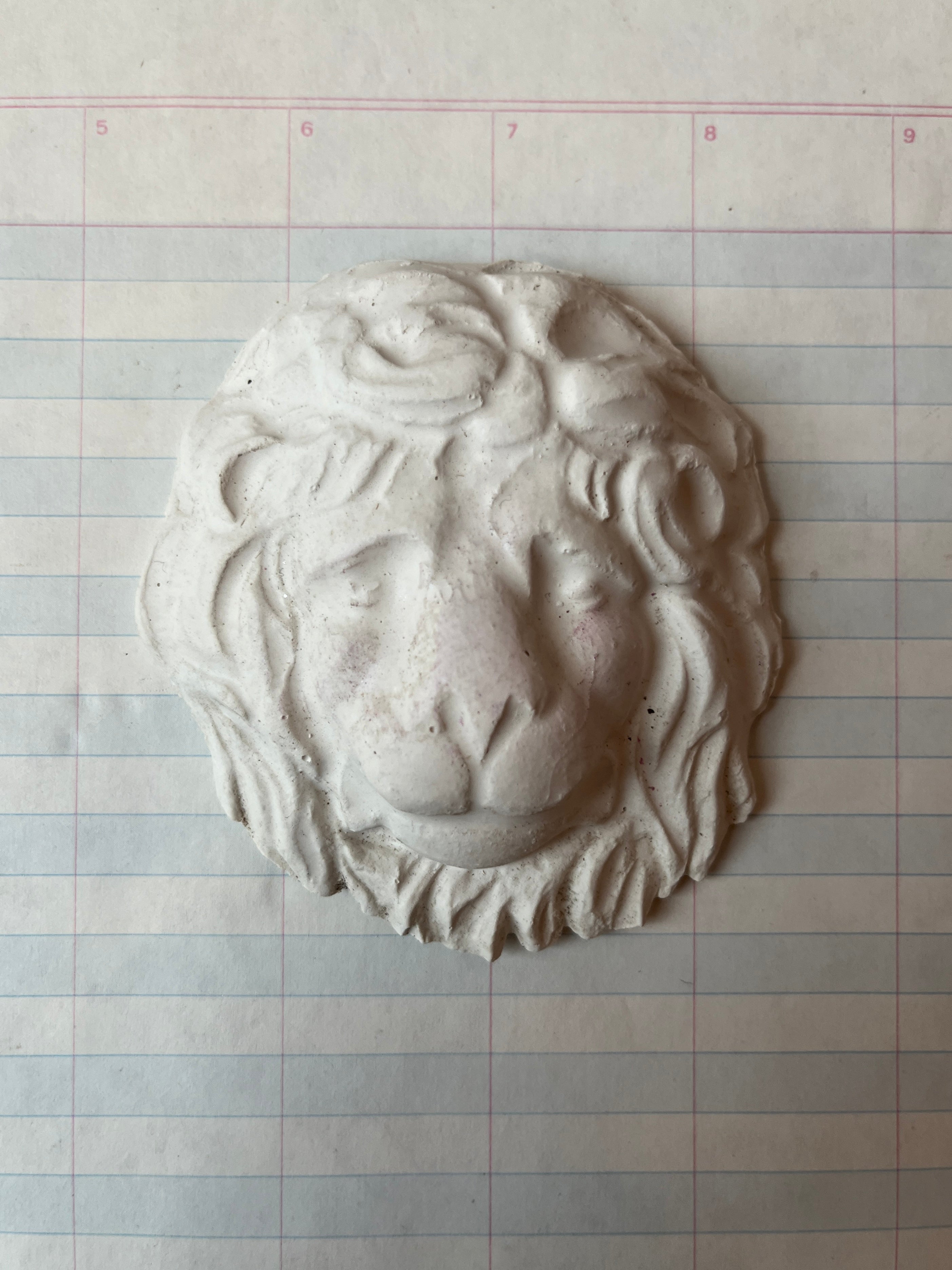 Courageous Lion Plaster Ornament - PARCEL