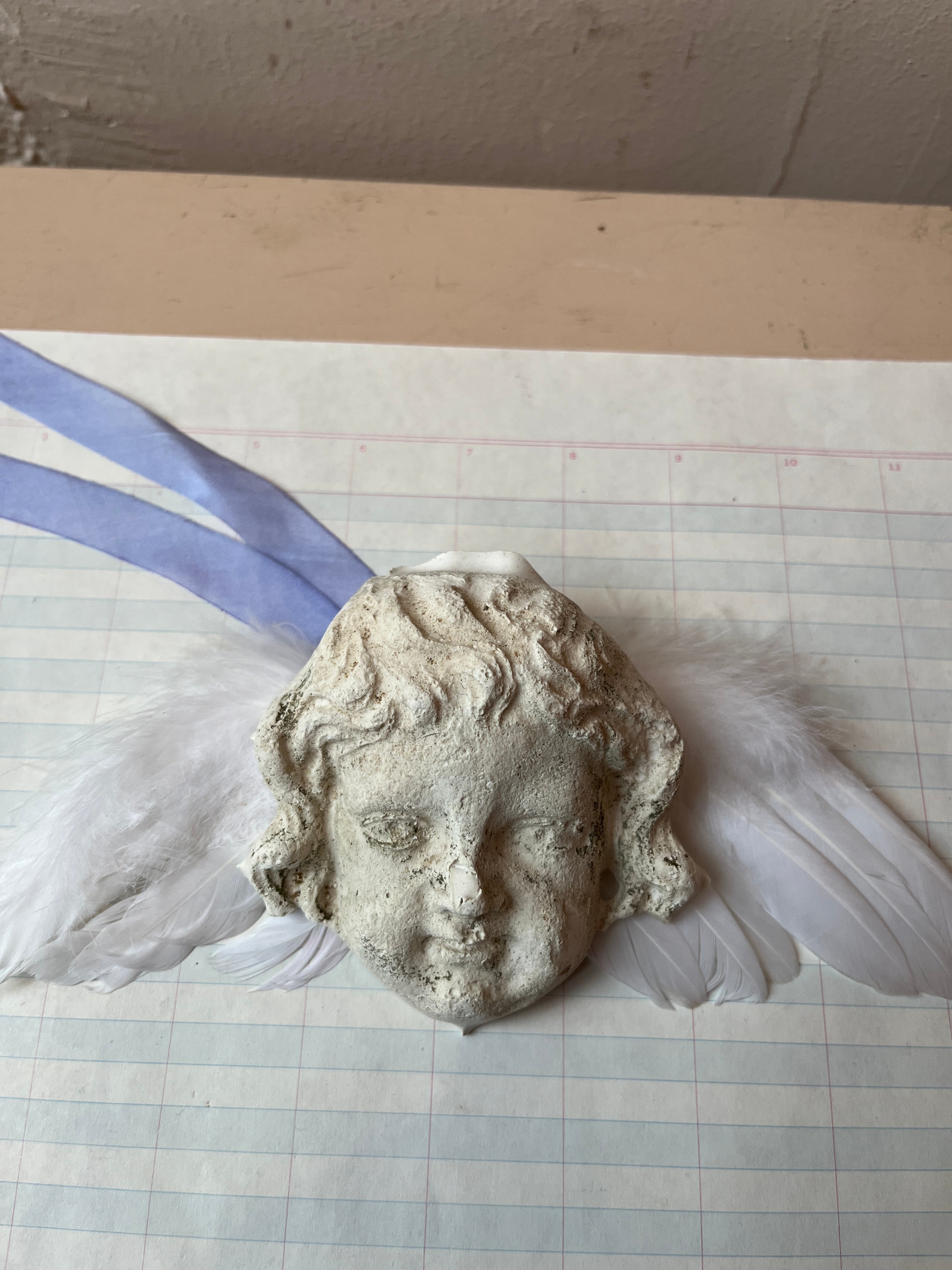 Cherub Face Handmade Plaster Ornament - PARCEL