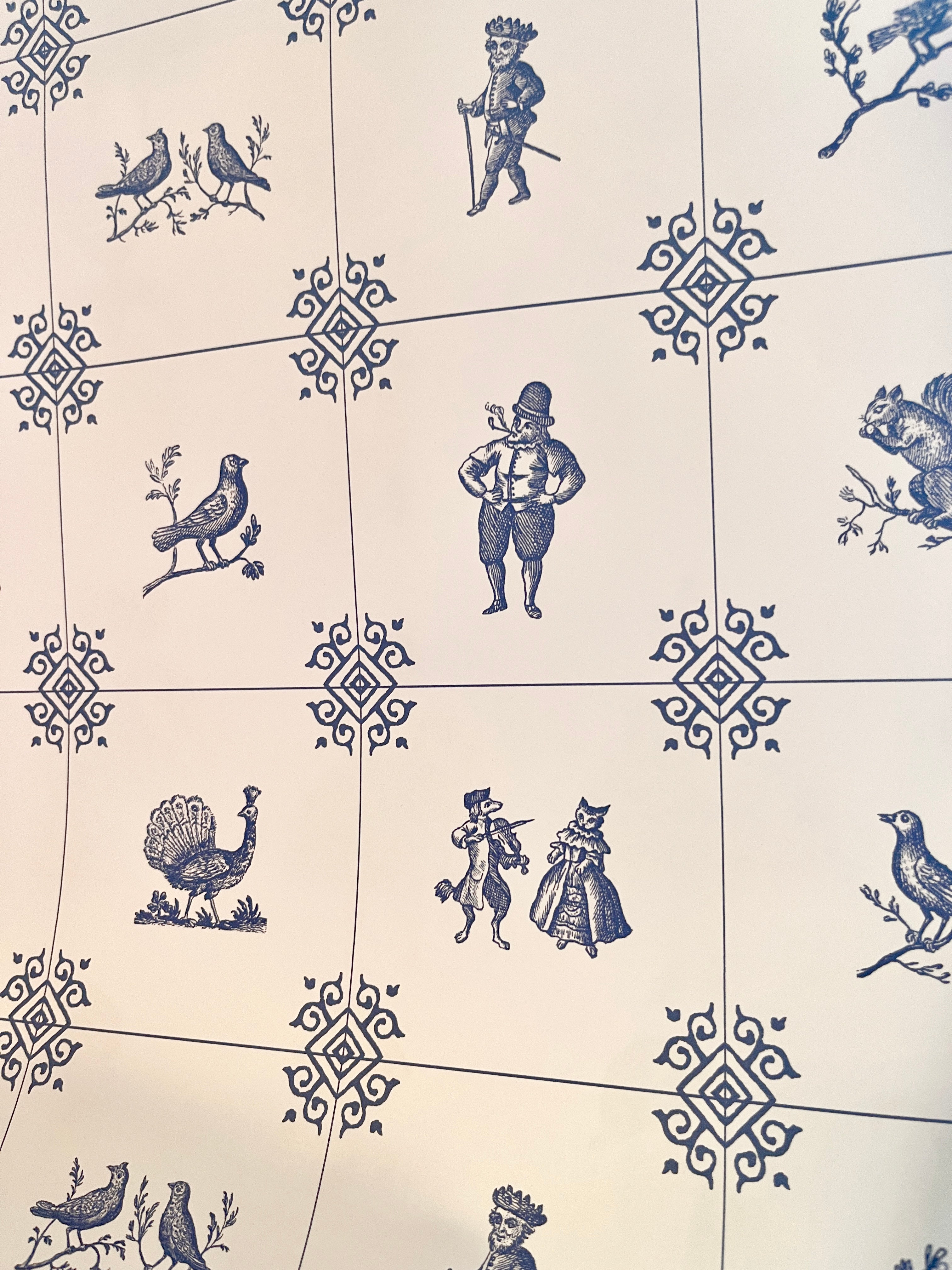 Parcel Artisan Wrapping Paper, Dutch Tiles - PARCEL