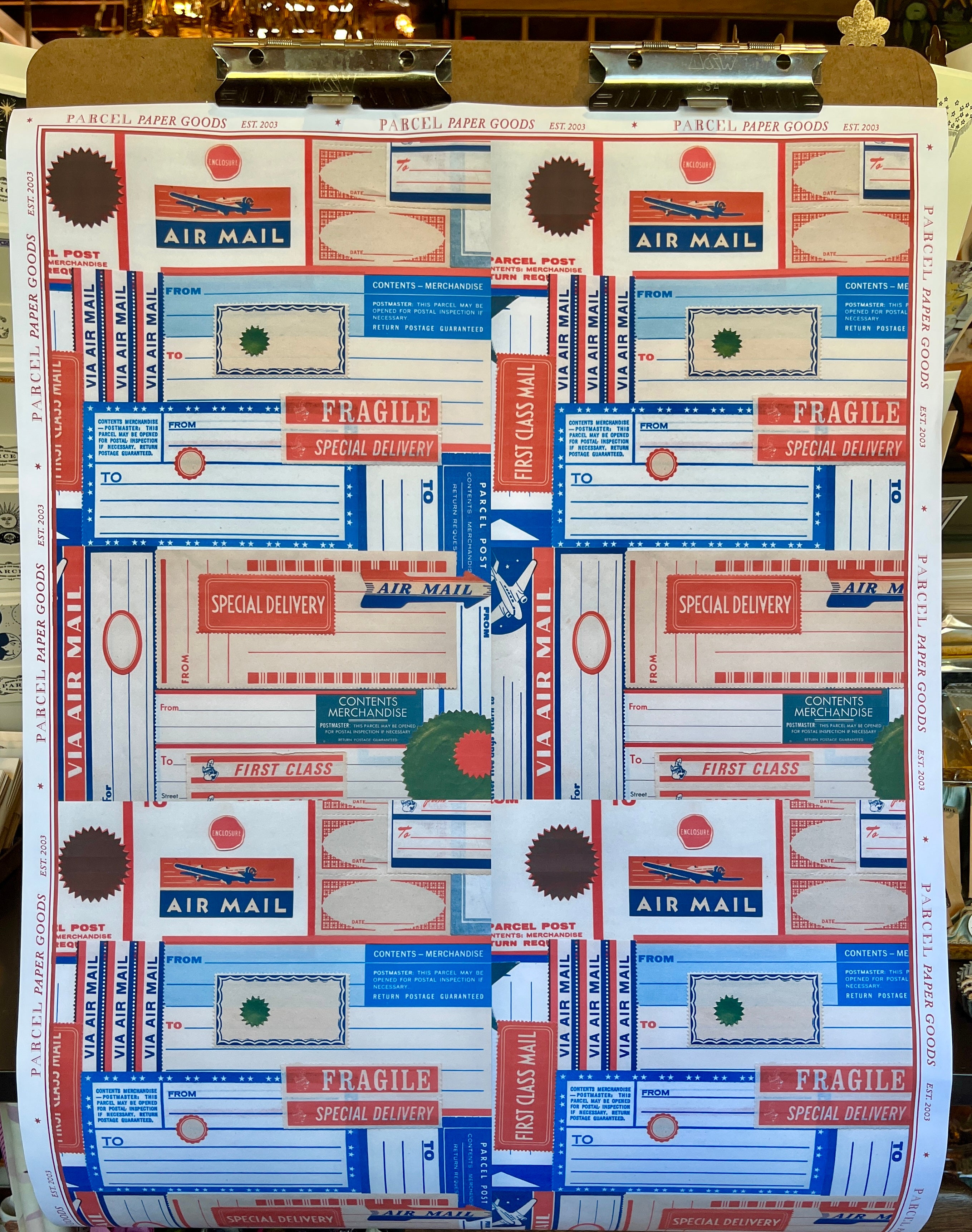 Parcel Artisan Wrapping Paper, Airmail - PARCEL