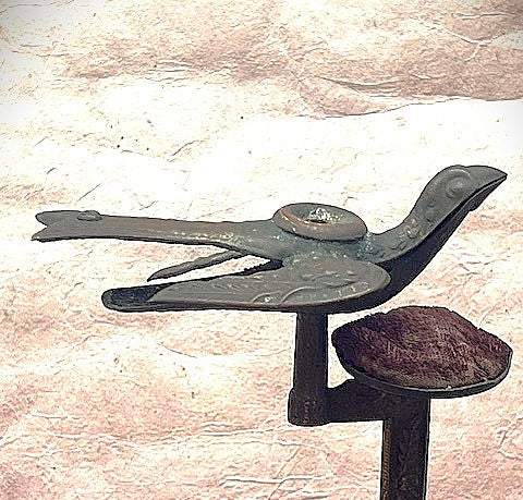 Victorian Bird Pin Cushion Sewing Tool - PARCEL