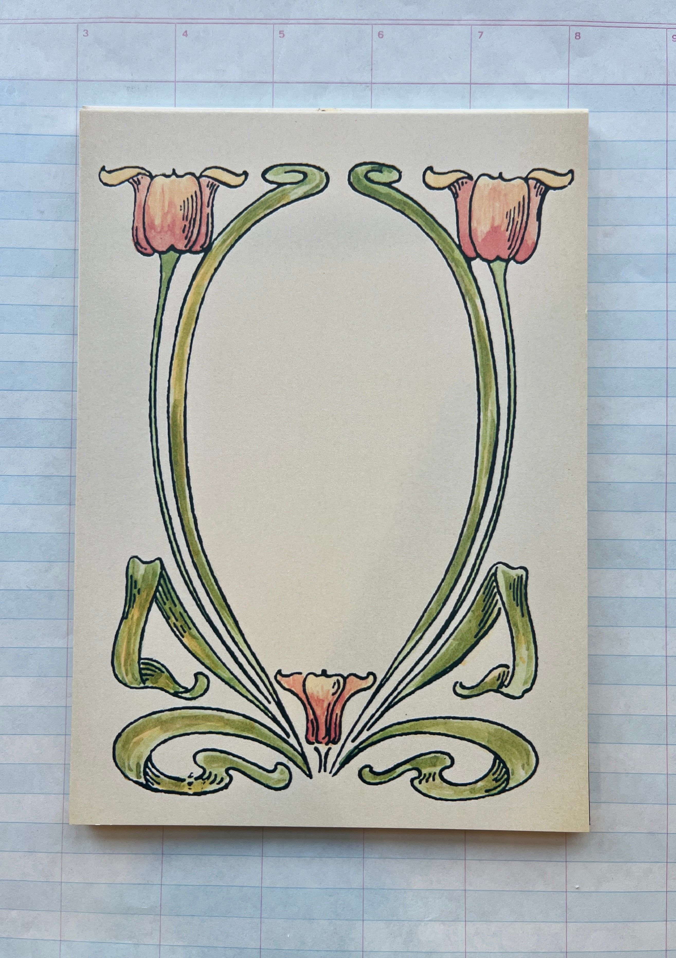 Nouveau Floral Frames Stationery Set - PARCEL