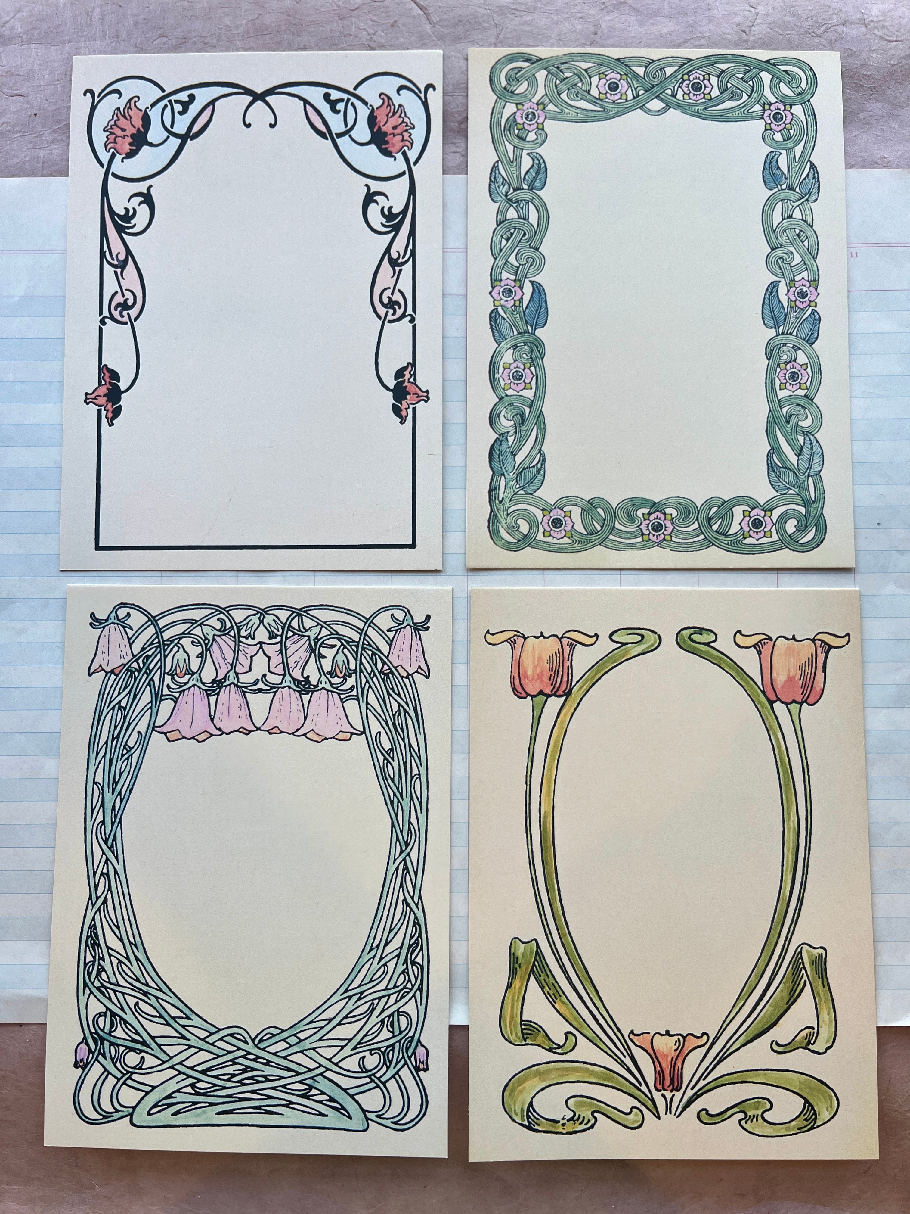 Nouveau Floral Frames Stationery Set - PARCEL