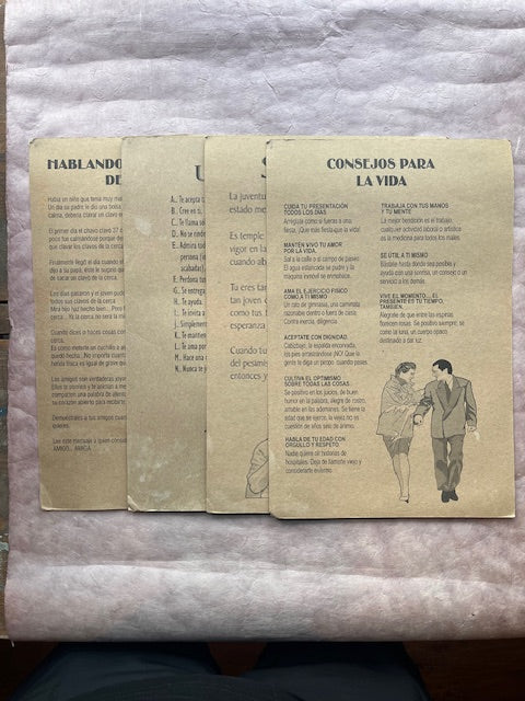 4 Vintage Mexican Loteria Card Game Pages - PARCEL