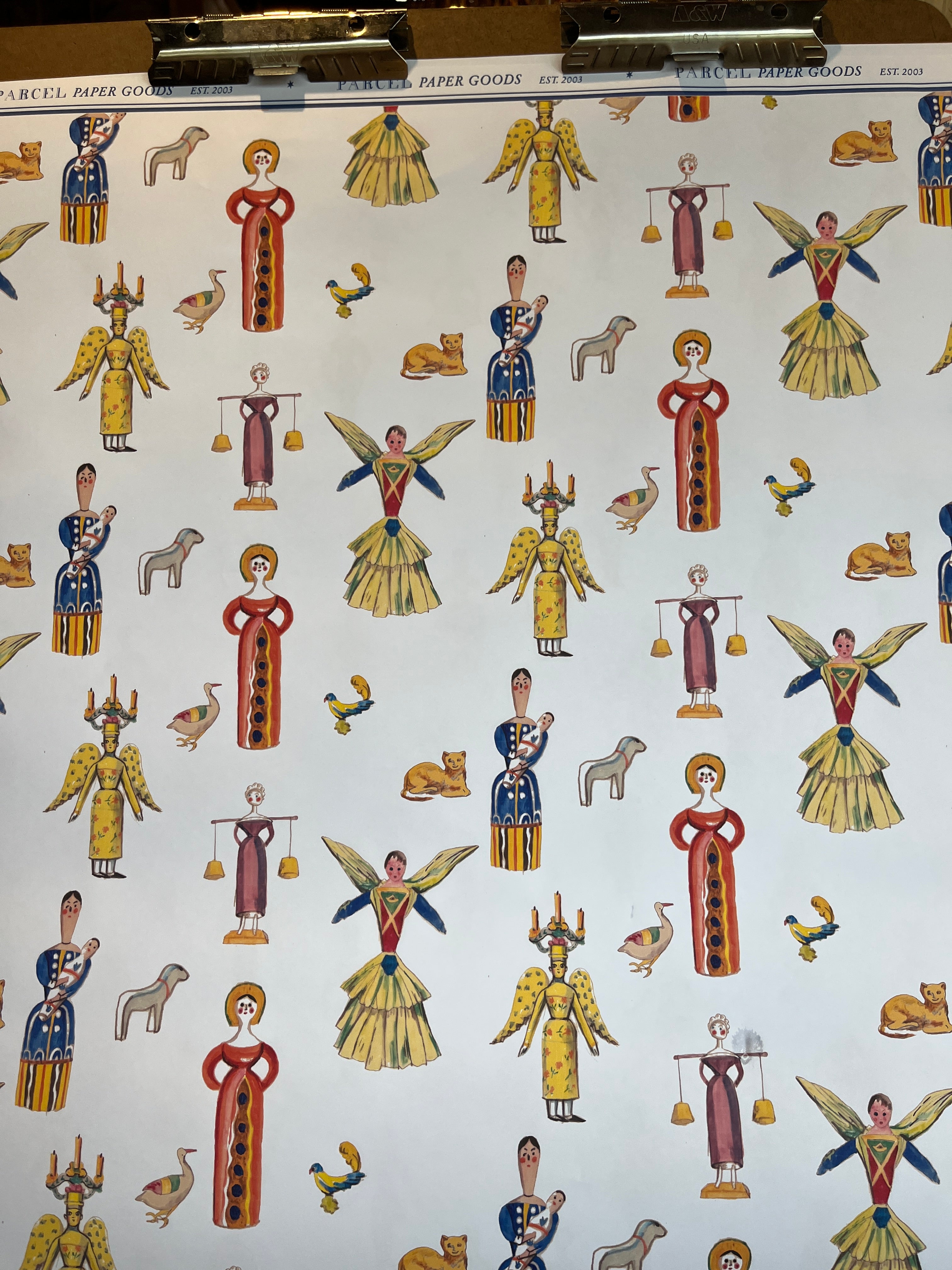 Parcel Artisan Wrapping Paper, Wooden Toys Ladies - PARCEL