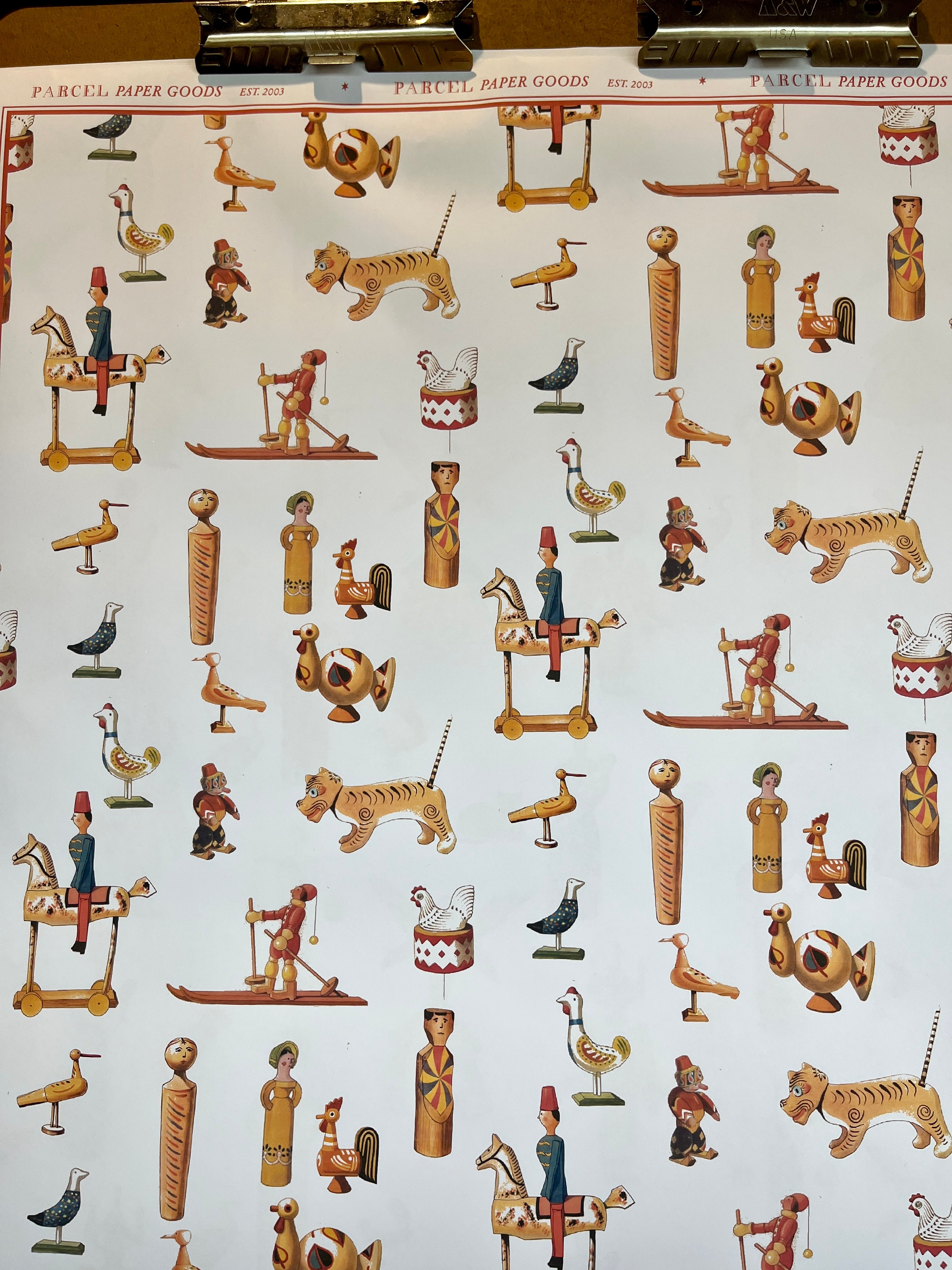 Parcel Artisan Wrapping Paper, Wooden Toys 1 - PARCEL