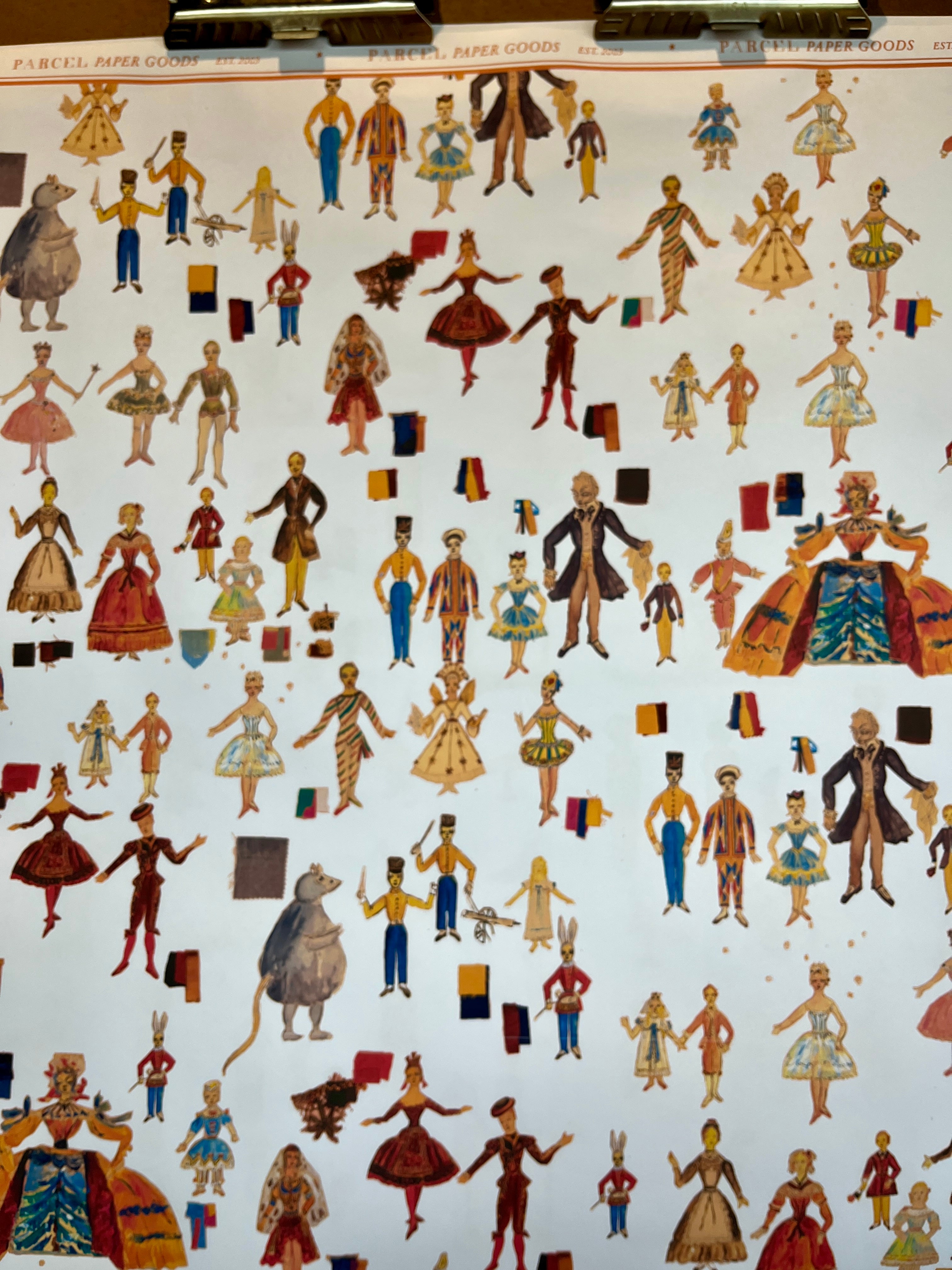 Parcel Artisan Wrapping Paper, Nutcracker Dancers Full Cast - PARCEL