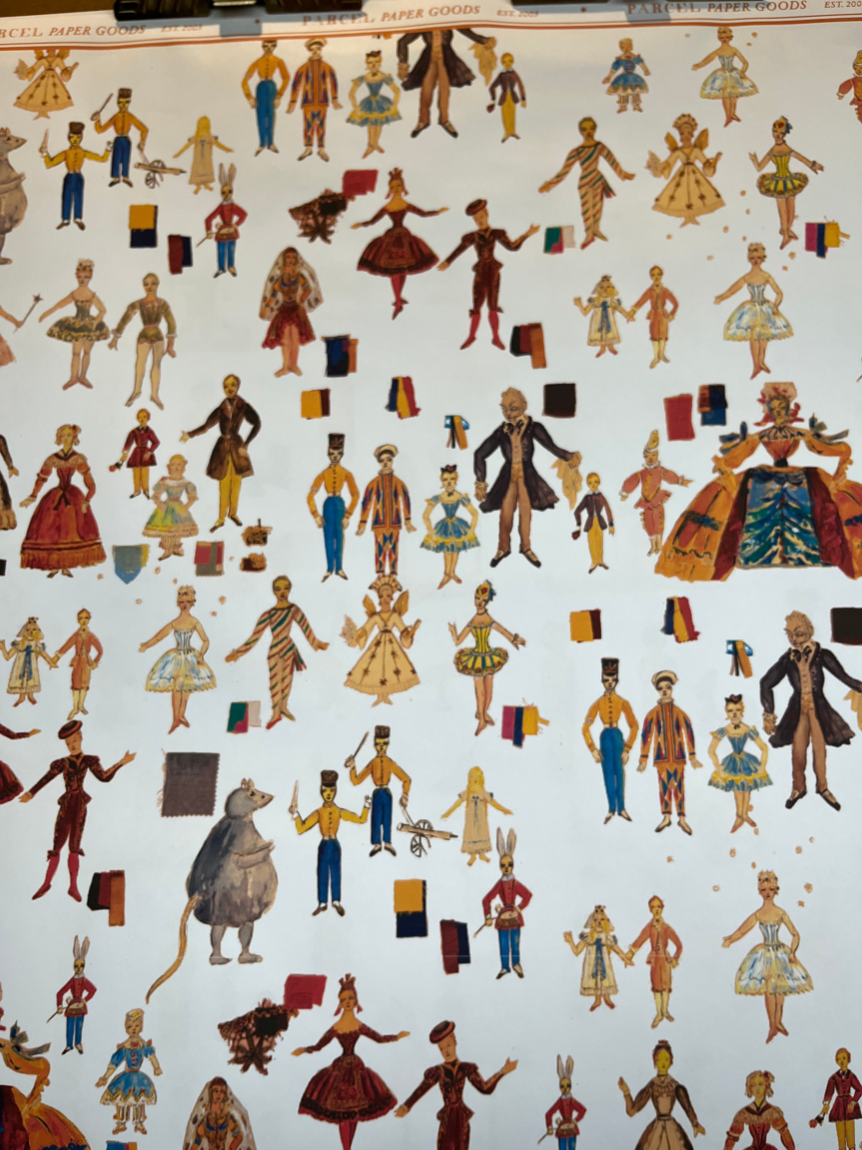 Parcel Artisan Wrapping Paper, Nutcracker Dancers Full Cast - PARCEL