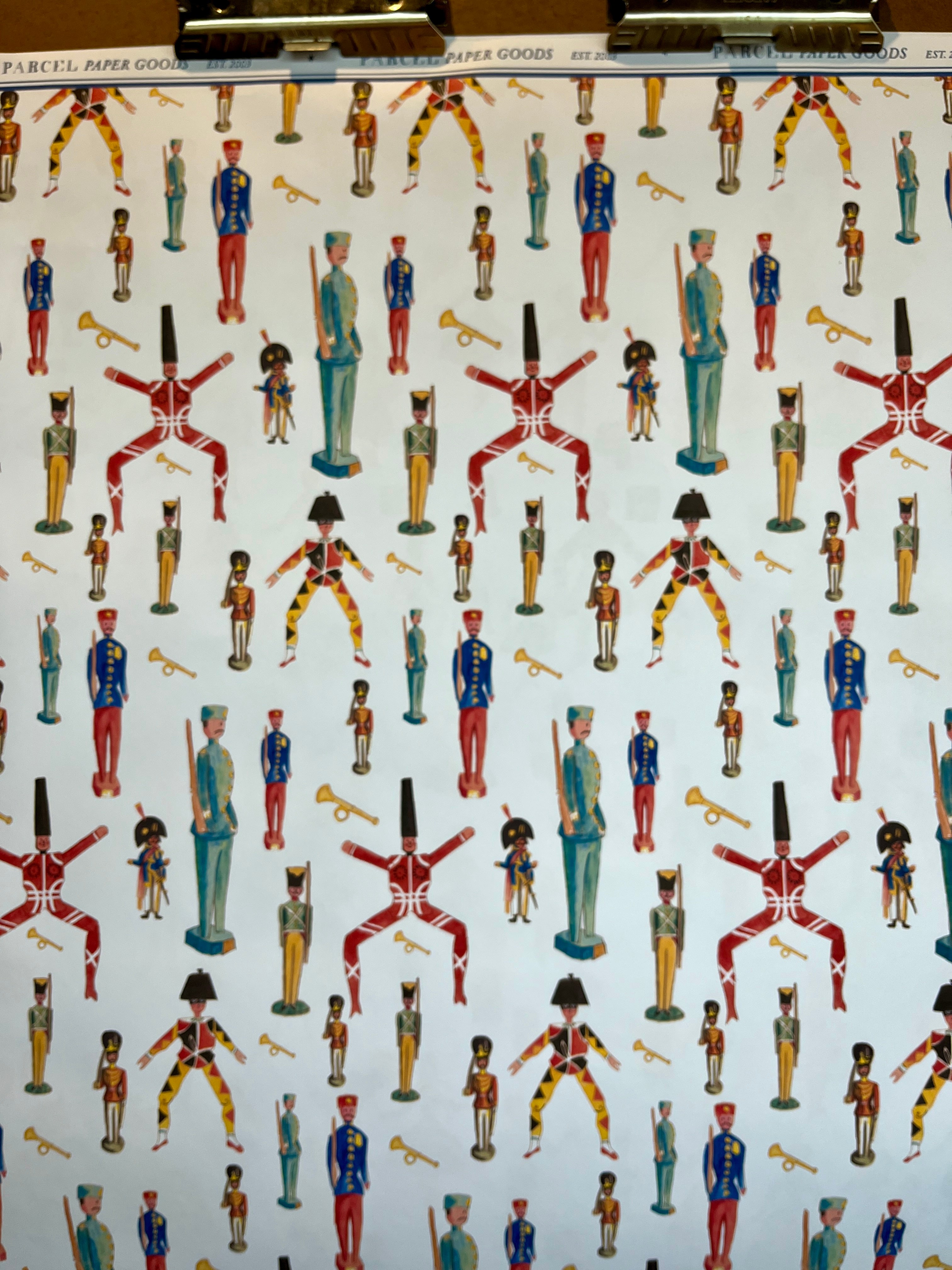 Parcel Artisan Wrapping Paper, Wooden Toys Soilders - PARCEL
