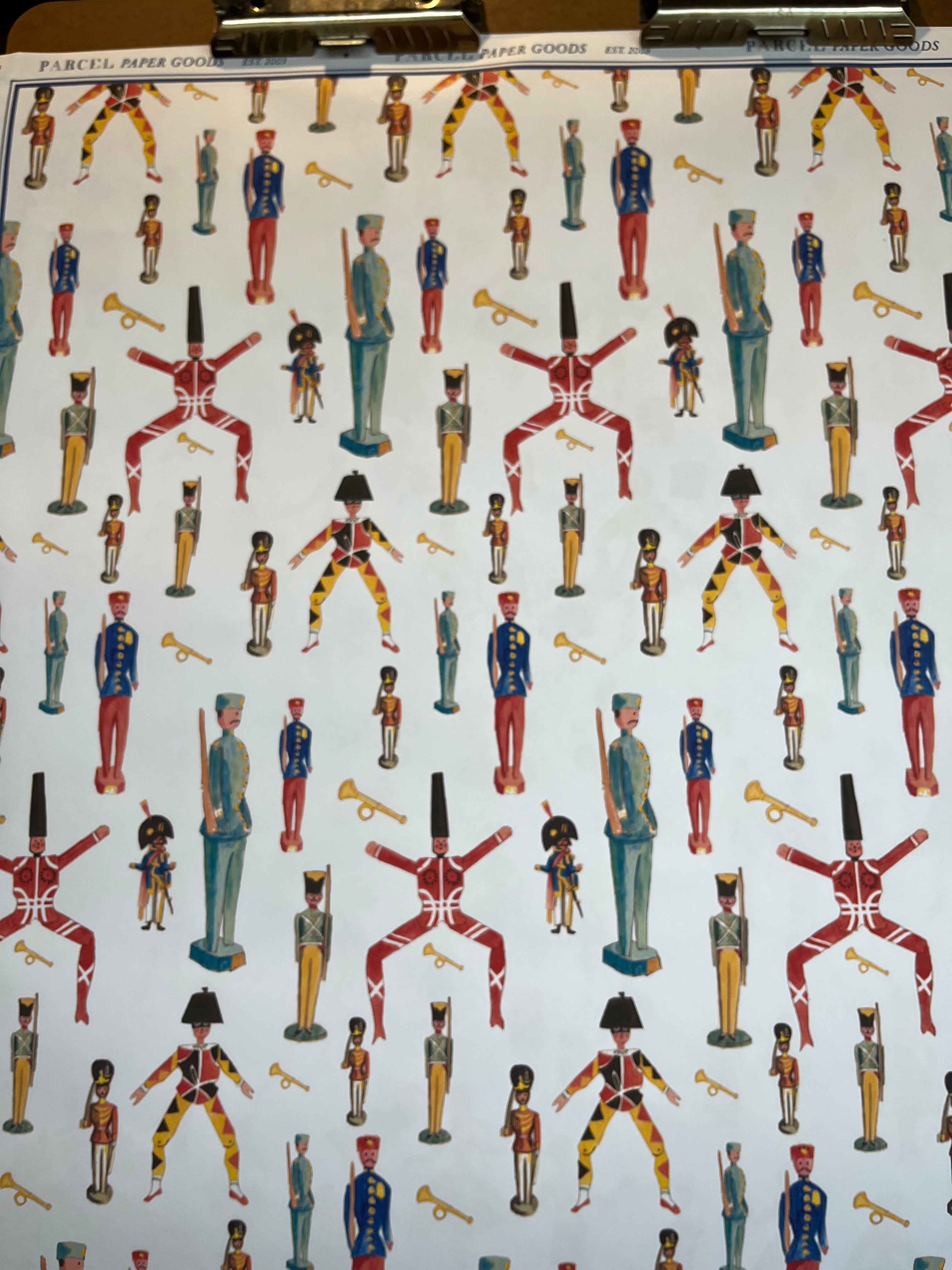 Parcel Artisan Wrapping Paper, Wooden Toys Soilders - PARCEL