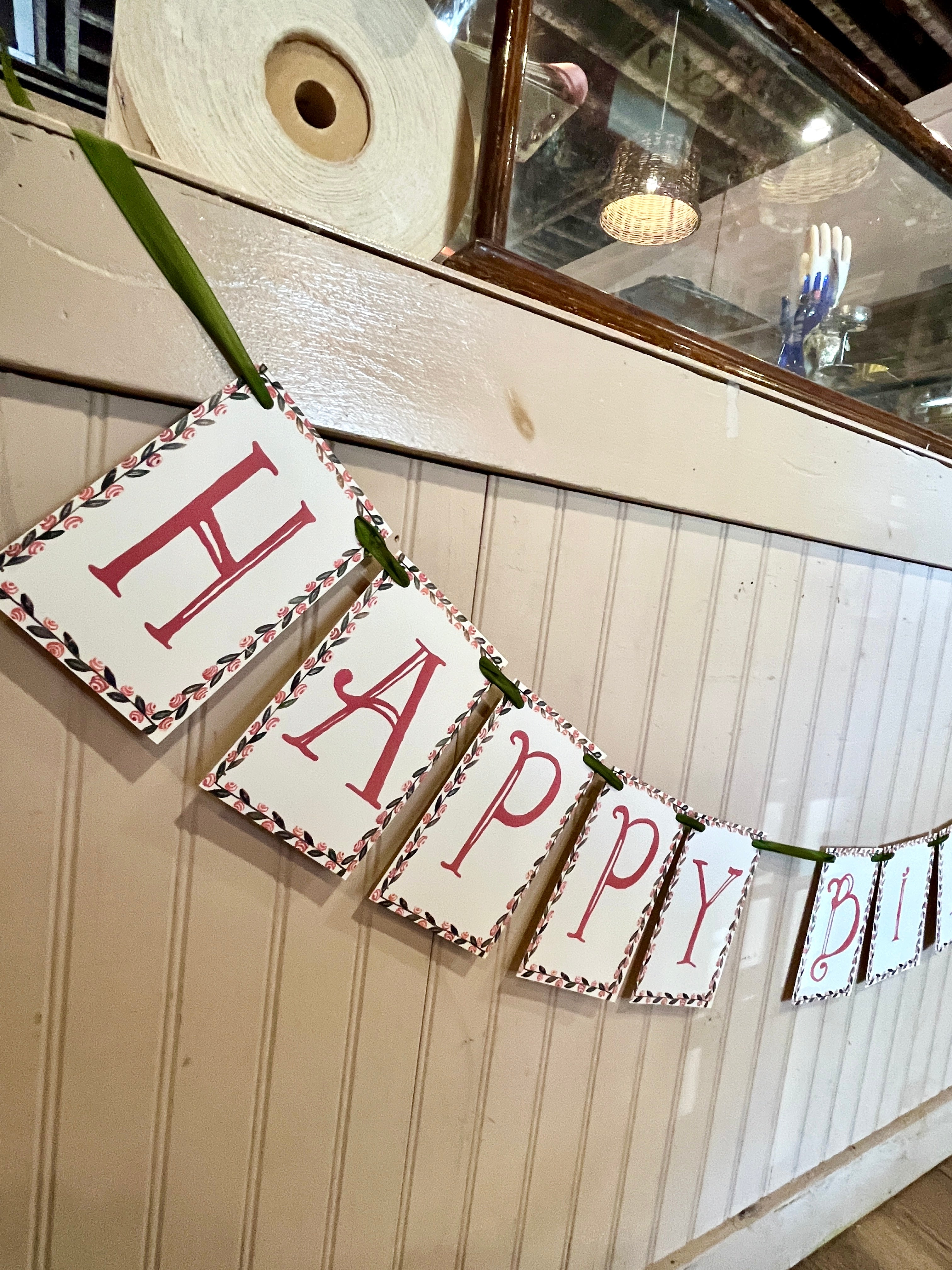 Happy Birthday Floral Banner - PARCEL
