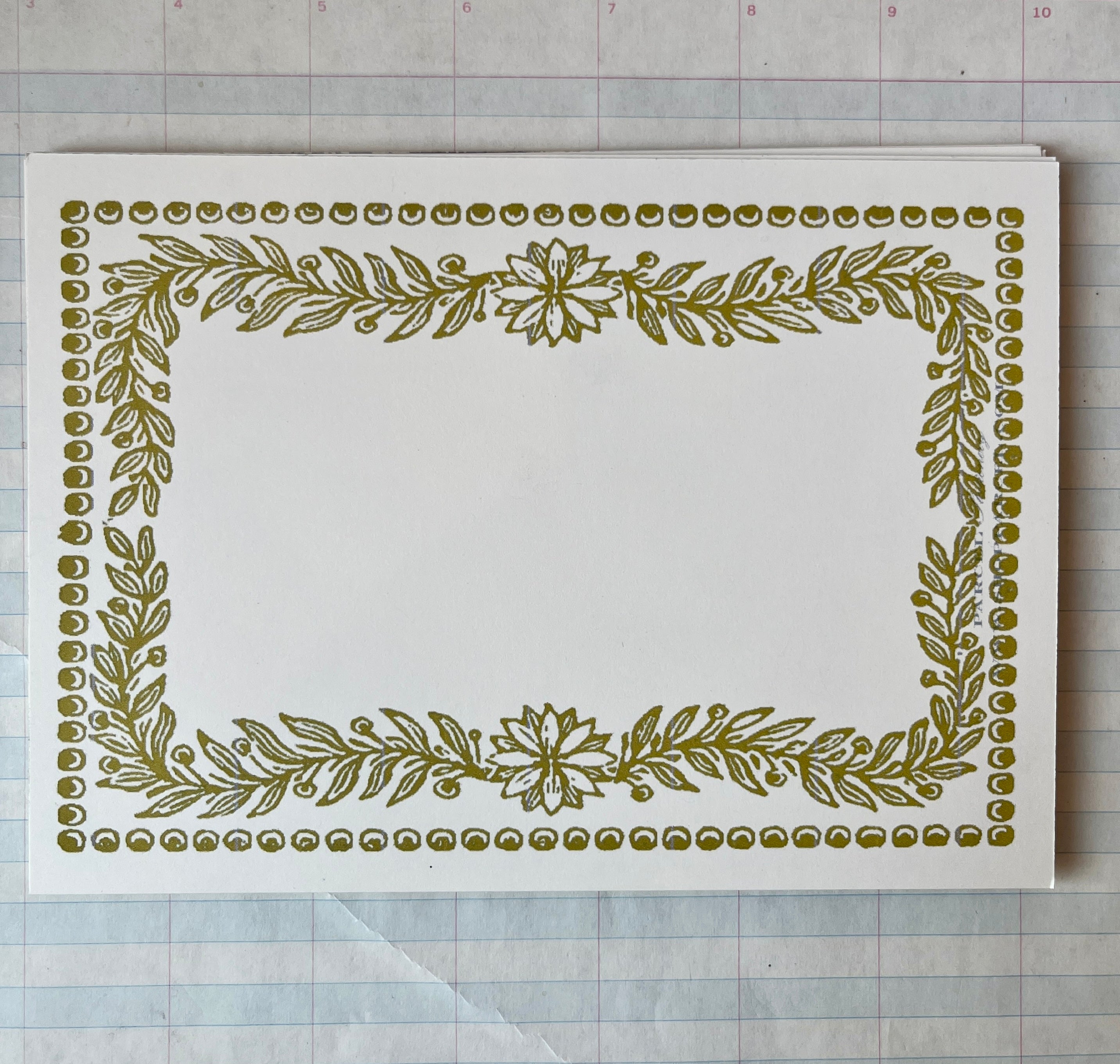 Printers Specimen Frames Stationery Gold