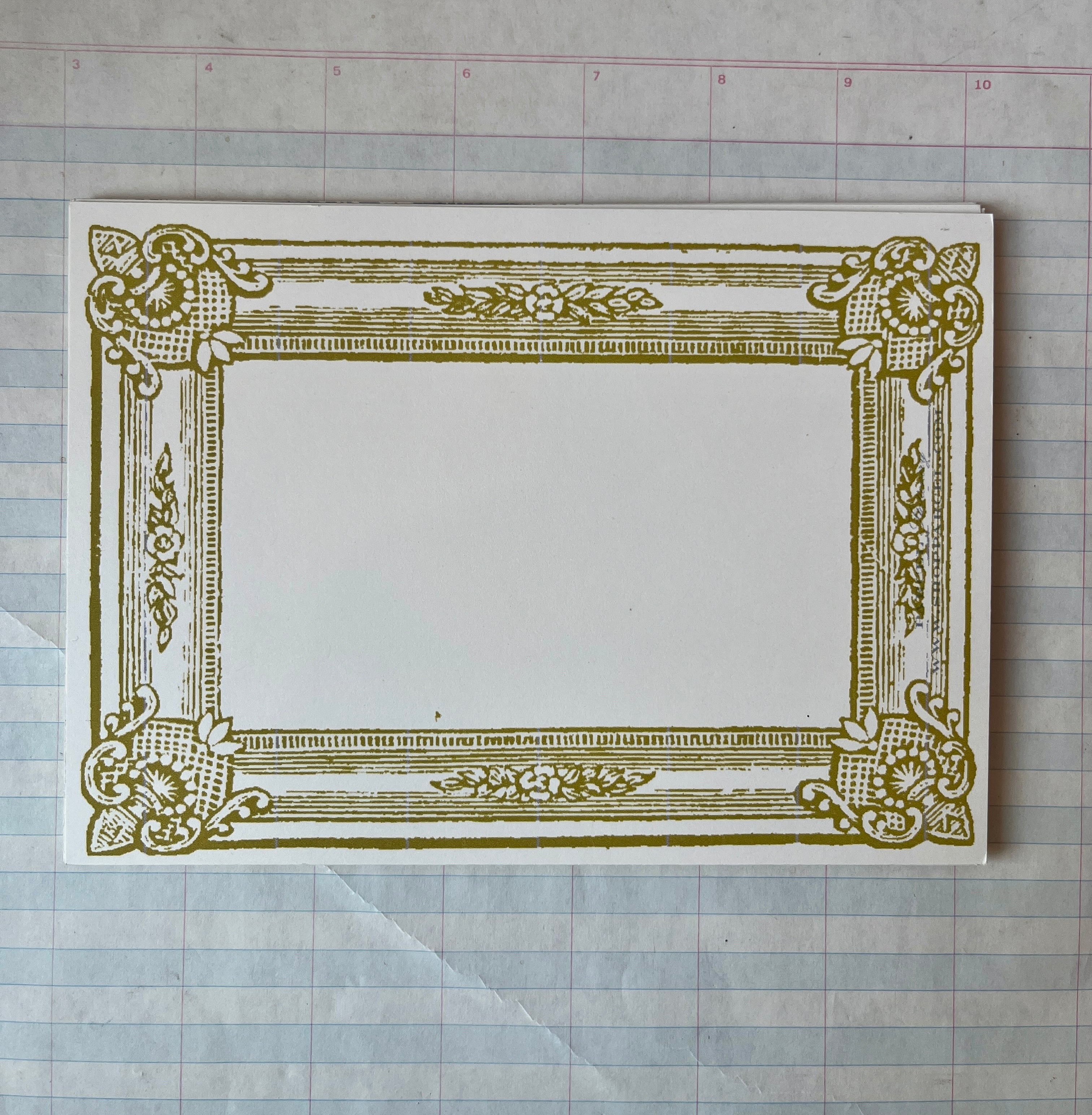 Printers Specimen Frames Stationery Gold