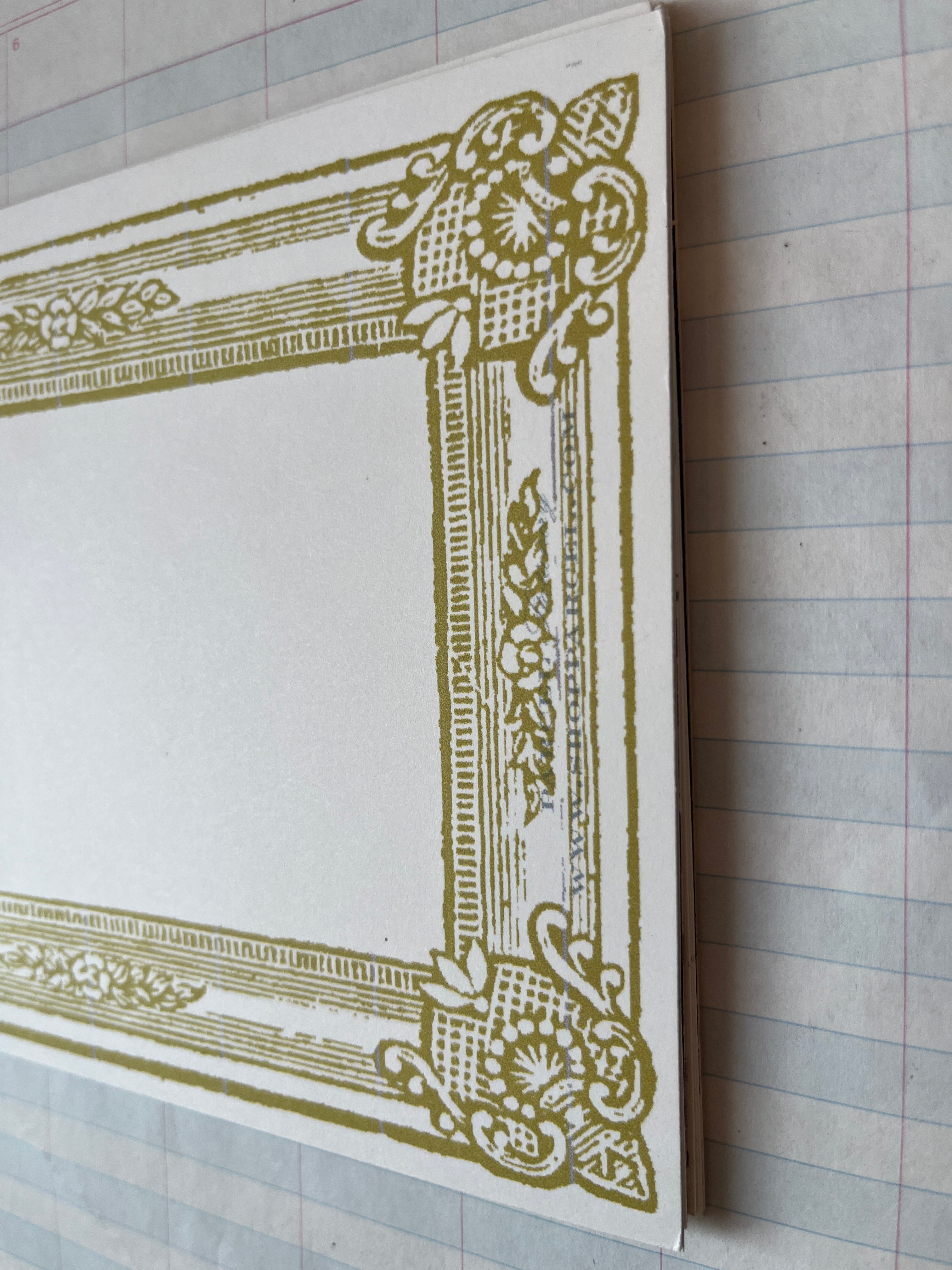 Printers Specimen Frames Stationery Gold