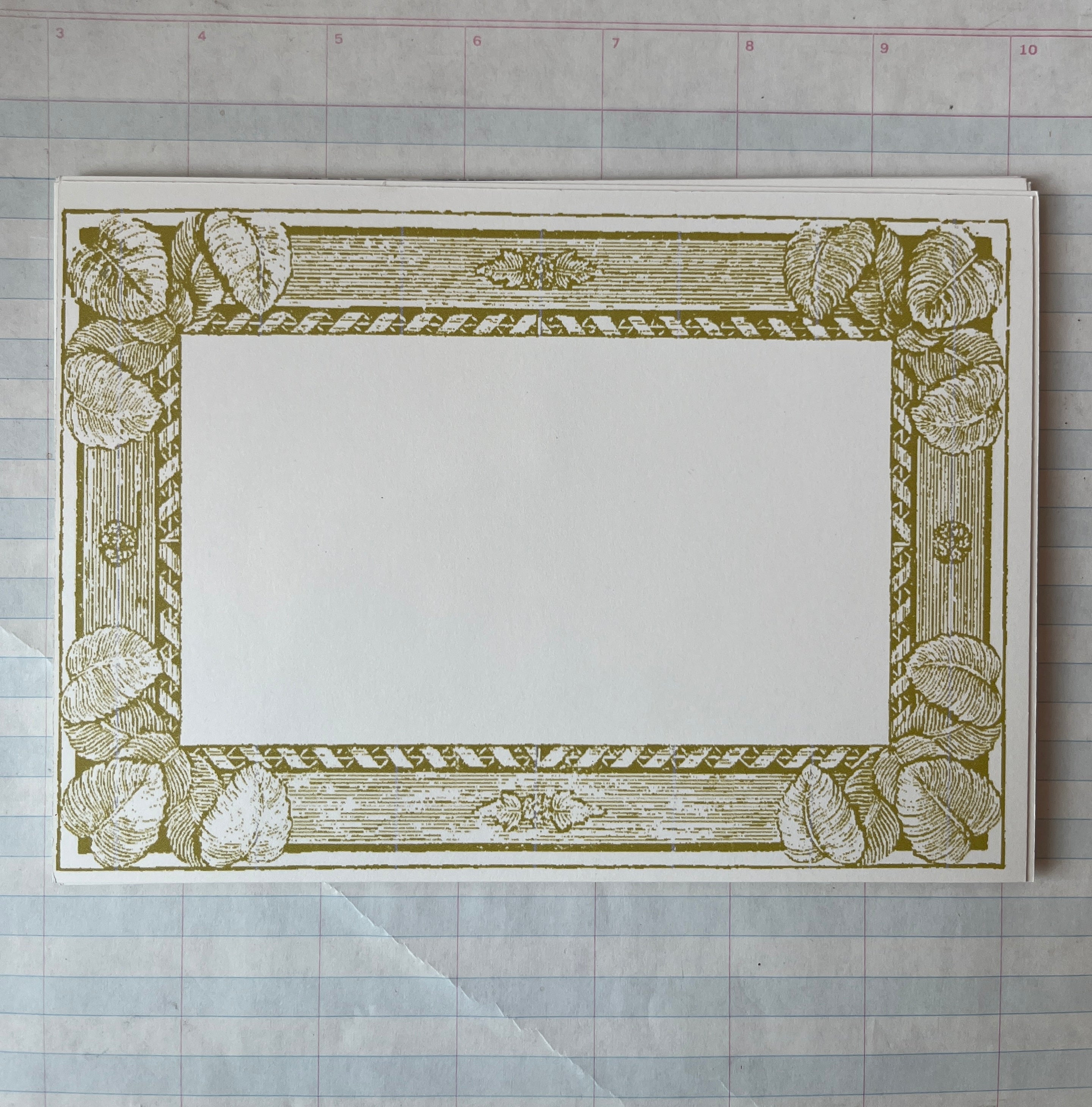 Printers Specimen Frames Stationery Gold