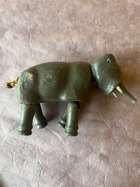 Antique Schoenhut Wooden Elephant Toy - PARCEL