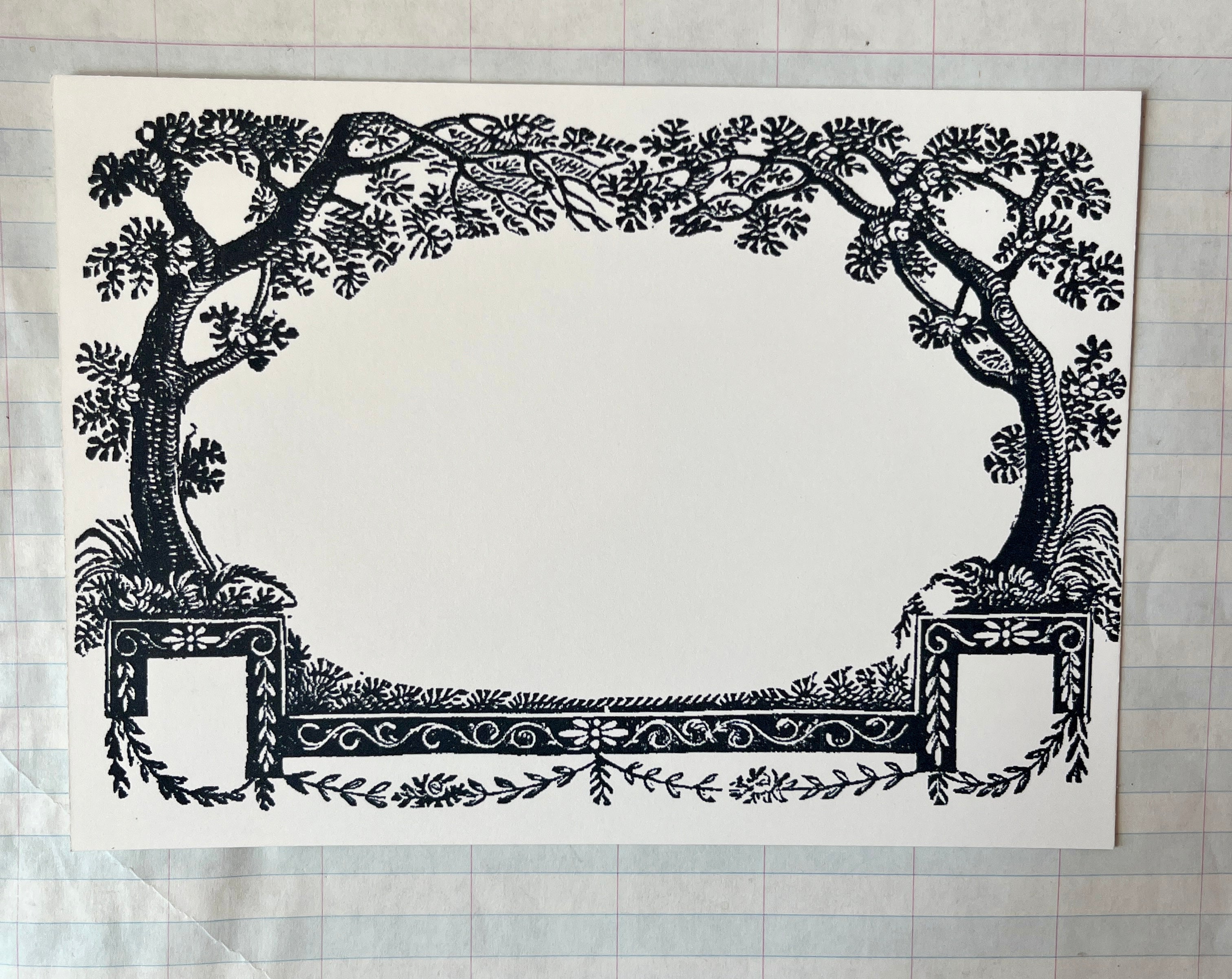Printers Specimen Tree Frame Stationery - PARCEL