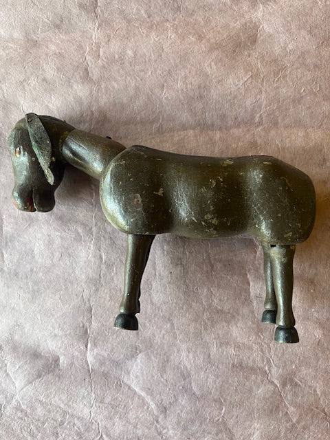 Antique Wooden Schoenhut Donkey - PARCEL