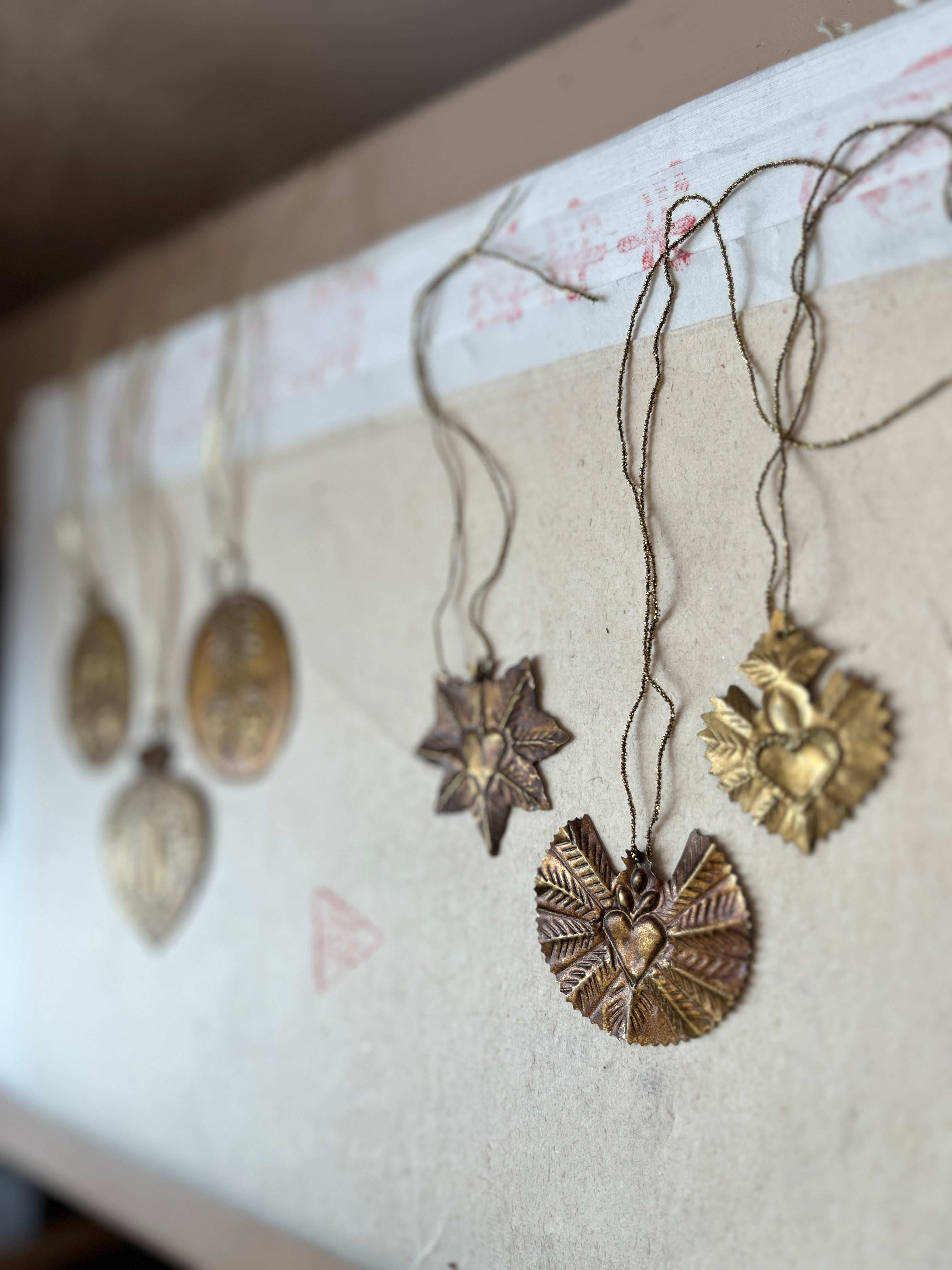 Brass Sacred Heart Ornaments - PARCEL