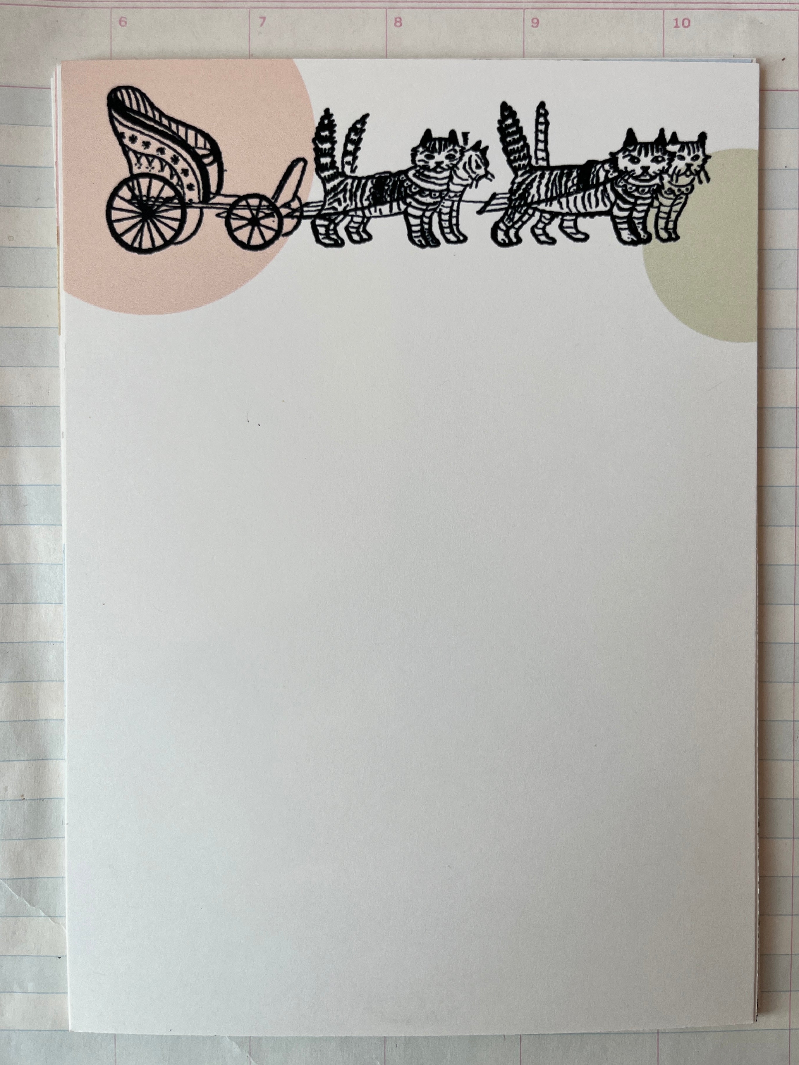 Cats Carriage Stationery Set - PARCEL