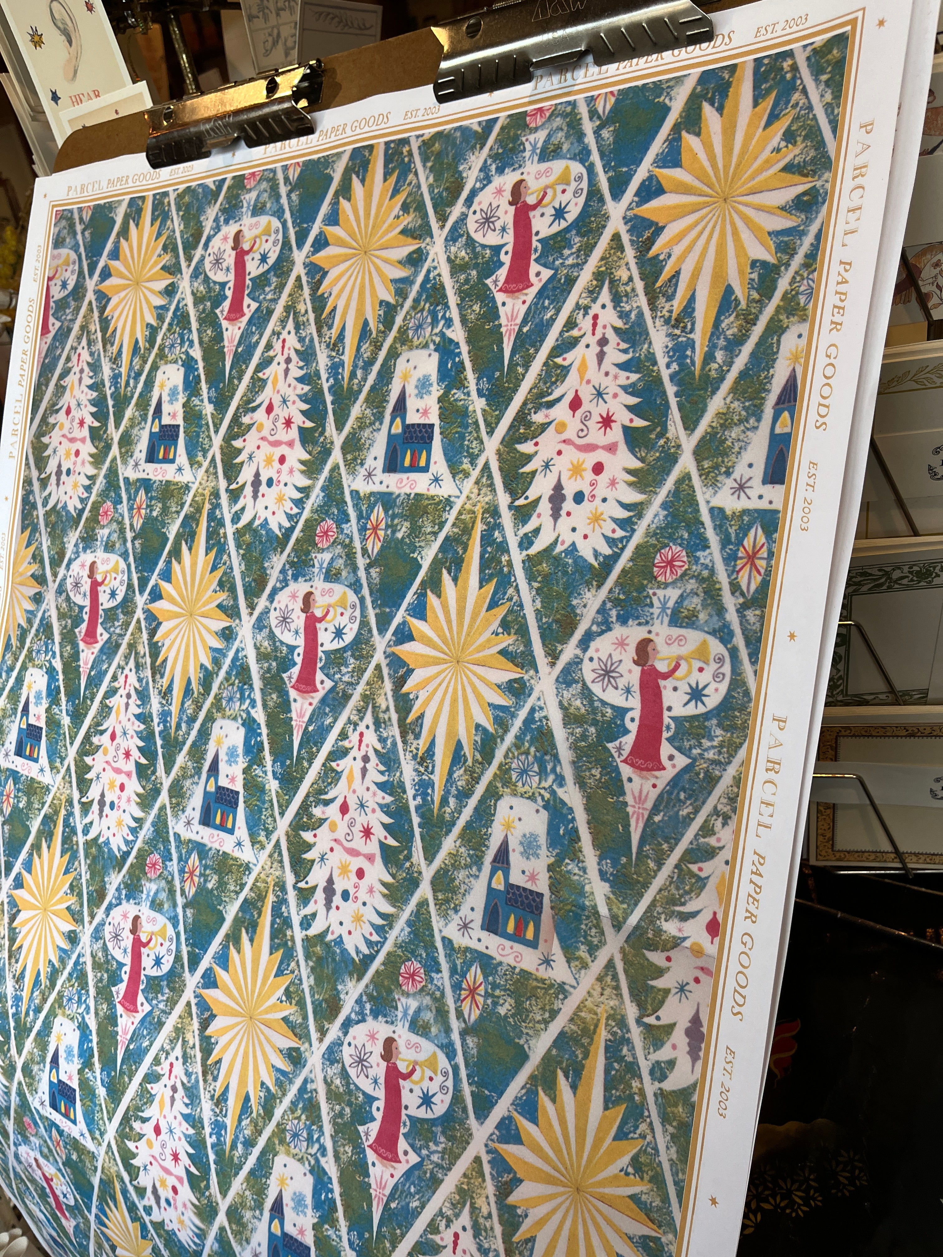 Parcel Artisan Wrapping Paper, Holiday Diamonds - PARCEL
