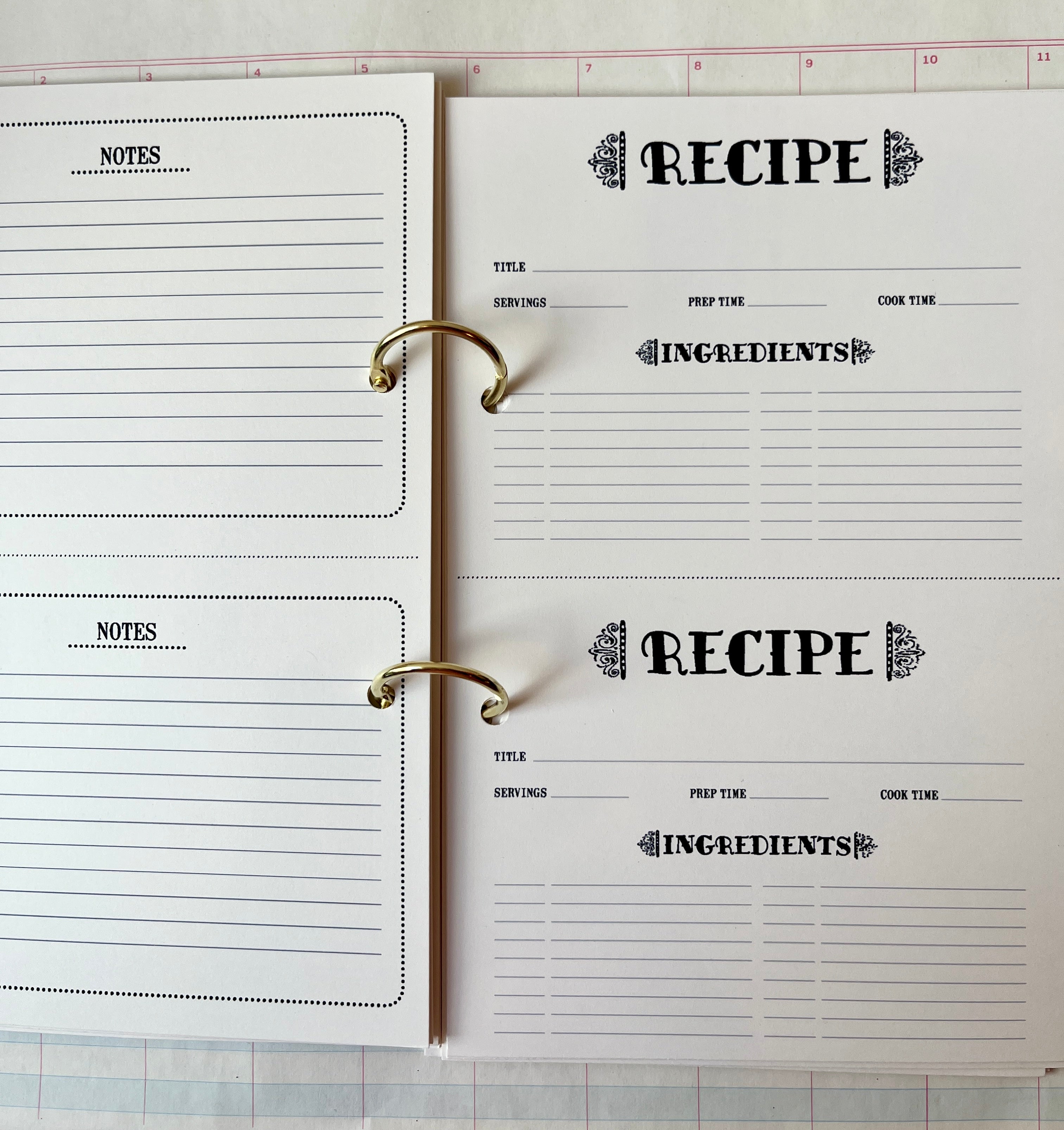 Customizable Recipe Book - PARCEL