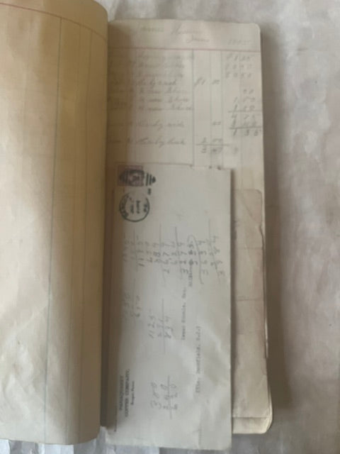 Long and Thin Antique Ledger - PARCEL