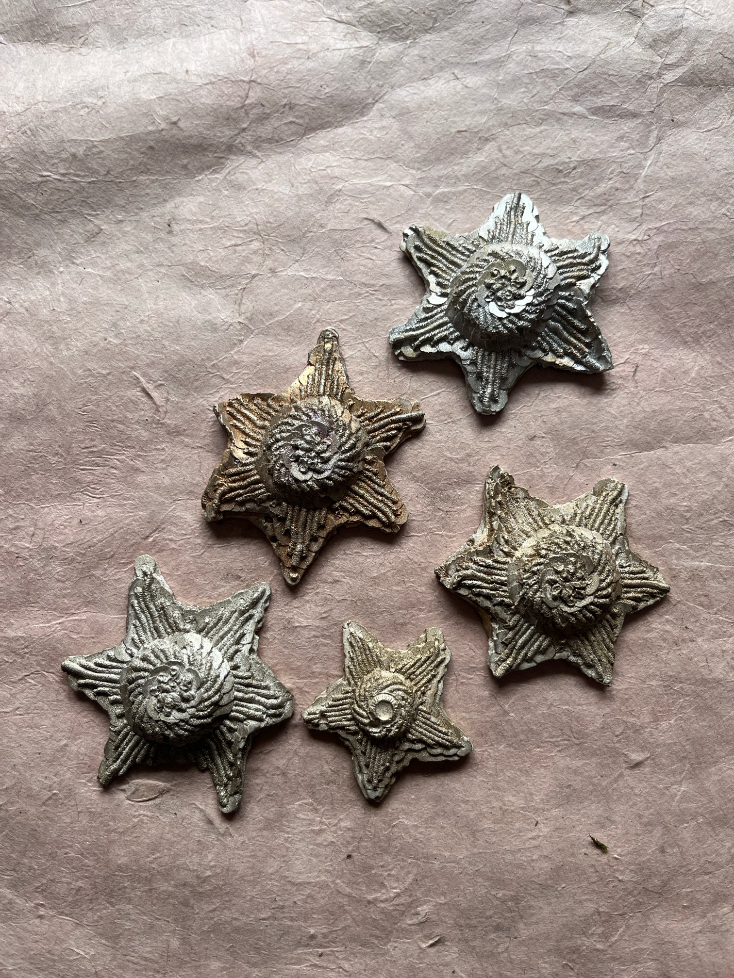 Shimmery Plaster Bullion Stars - PARCEL
