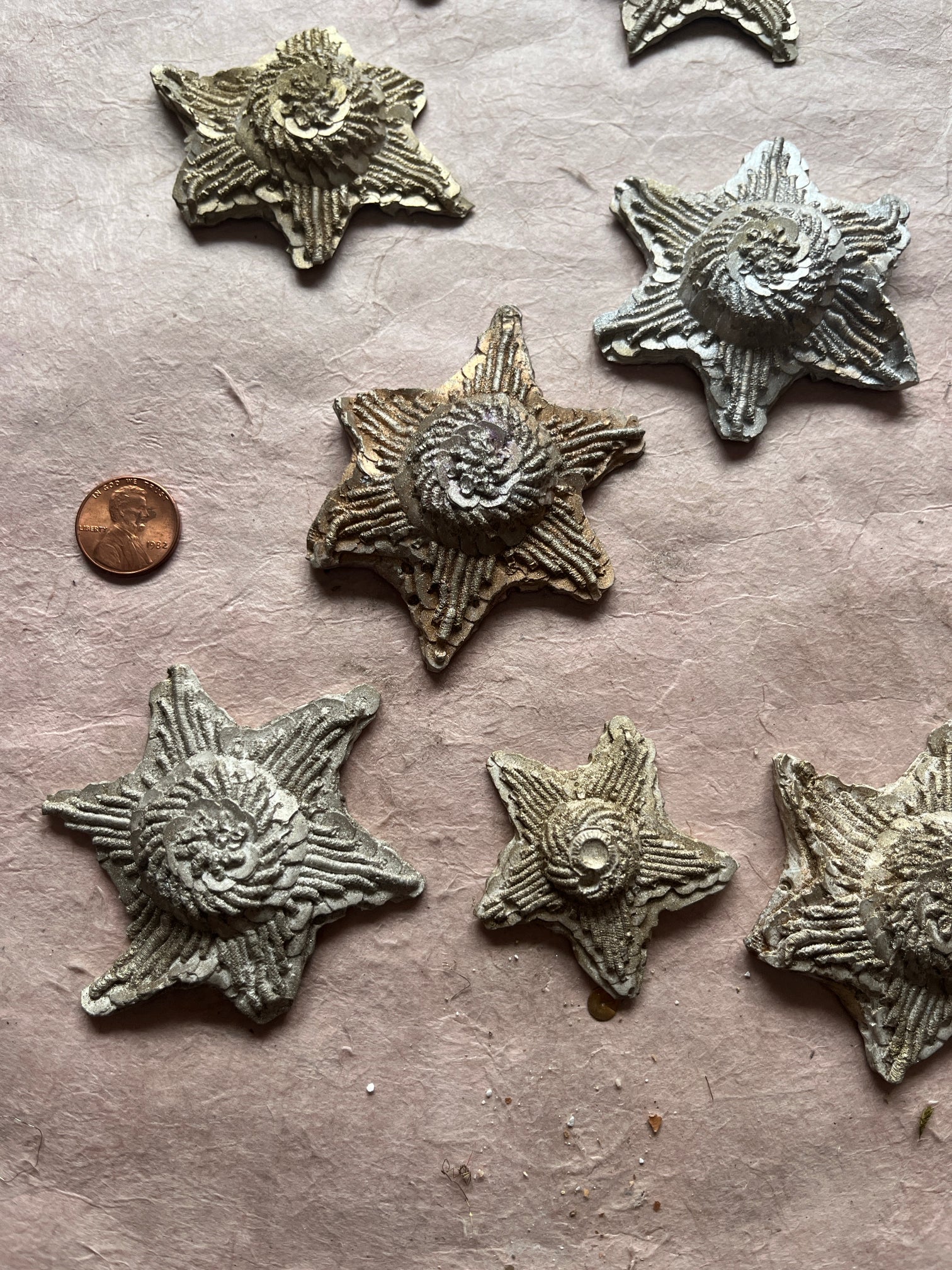 Shimmery Plaster Bullion Stars - PARCEL